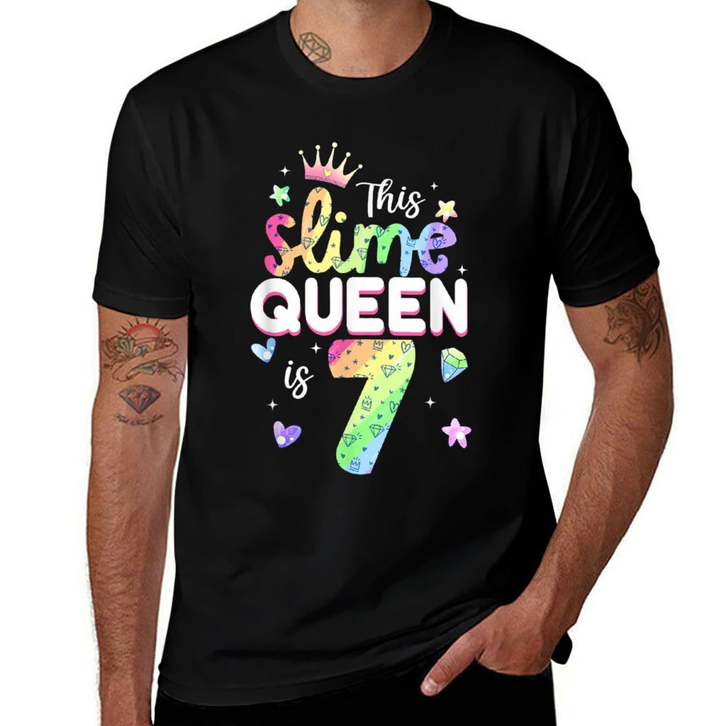 This Slime Queen Is 7 Year Old 7th Birthday For Girls  Breathable T-Shirt
