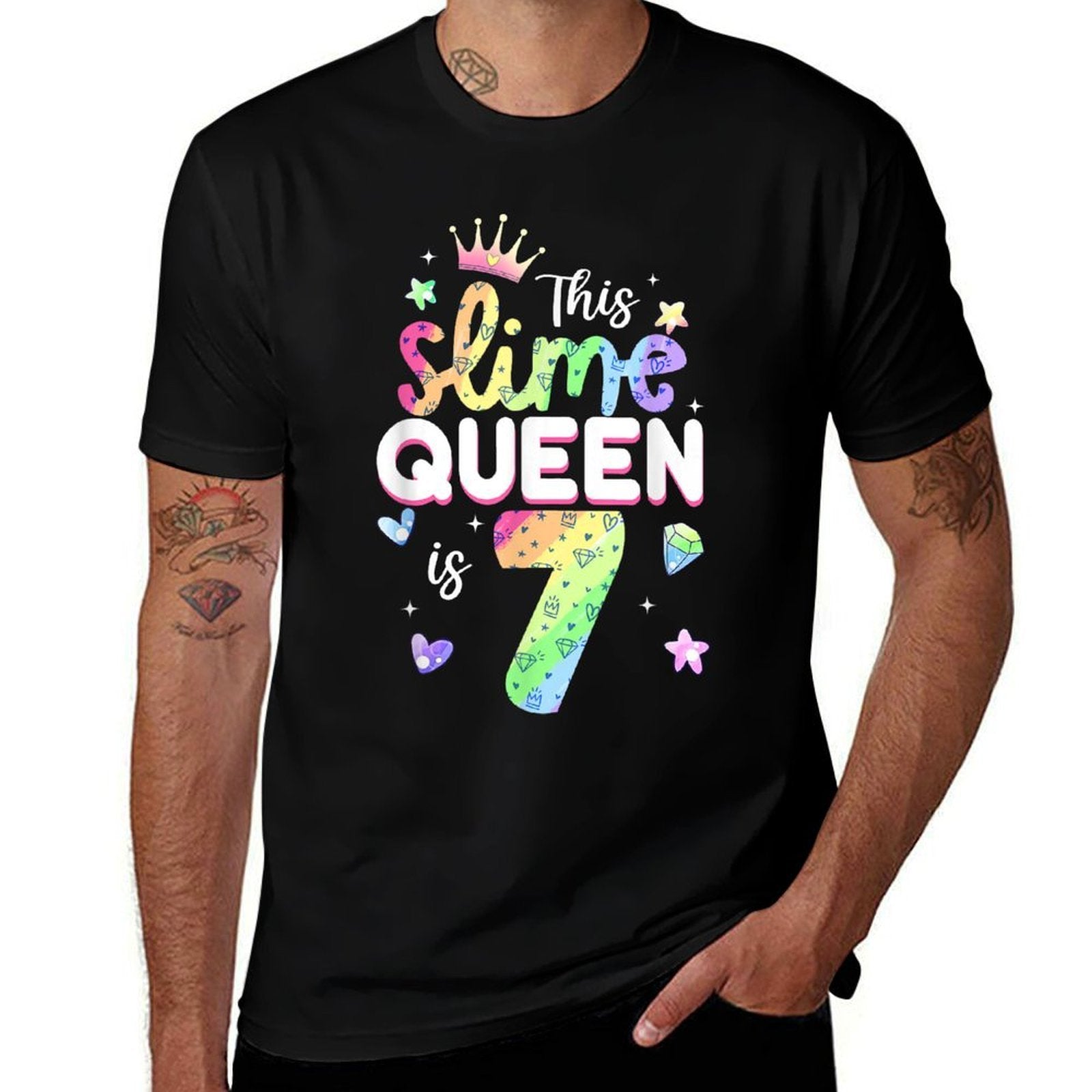 This Slime Queen Is 7 Year Old 7th Birthday For Girls  Breathable T-Shirt