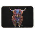HiGHLaND CoW PRiNT SCoTTiSH ' BiG B ' BY SHiRLeY MacARTHuR  Easy To Clean Bath Mat