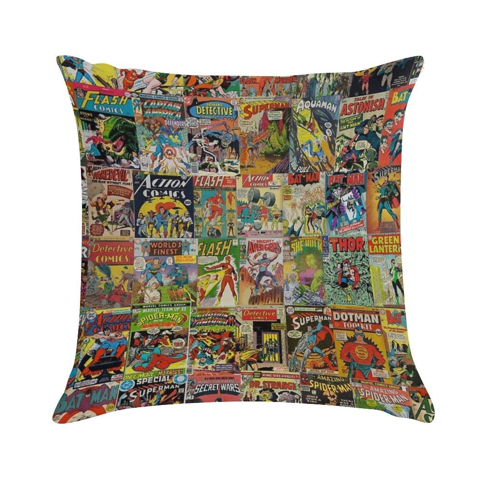 Vintage Comic Book Pattern Soft Multiple Sizes Throw Pillow
