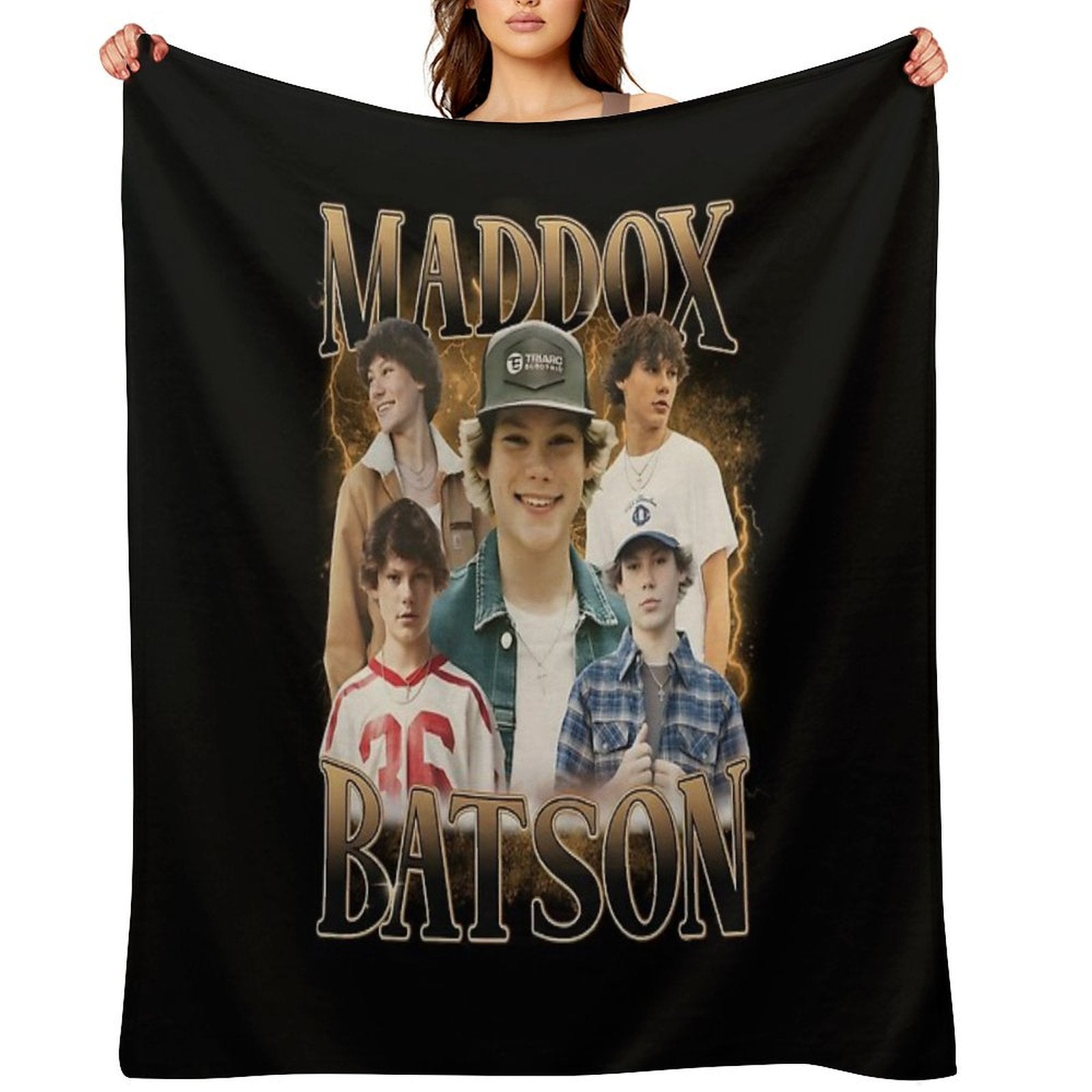 Maddox Batson Vintage 90s Pop Country Concert 2025 Tour Durable Throw Blanket