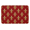 Fleur De Lys  Fleur De Lis 3D Gold Look Pattern, Small Corroded  Stain-Proof Bath Mat