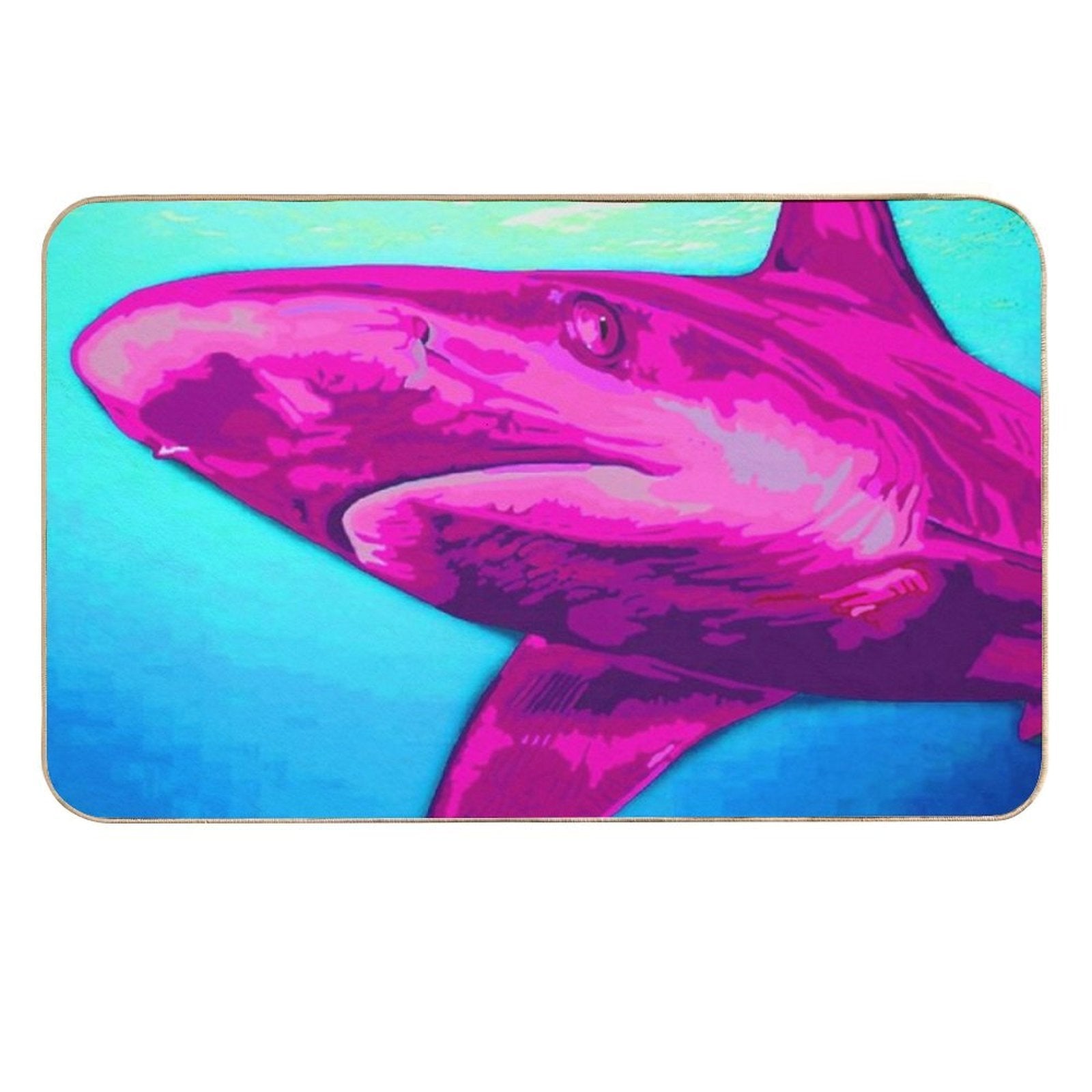 Pink Shark  Dirt-Trapping Bath Mat