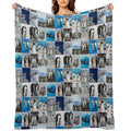 Arctic Penguin Photo Collage Shrink-resistant Throw Blanket