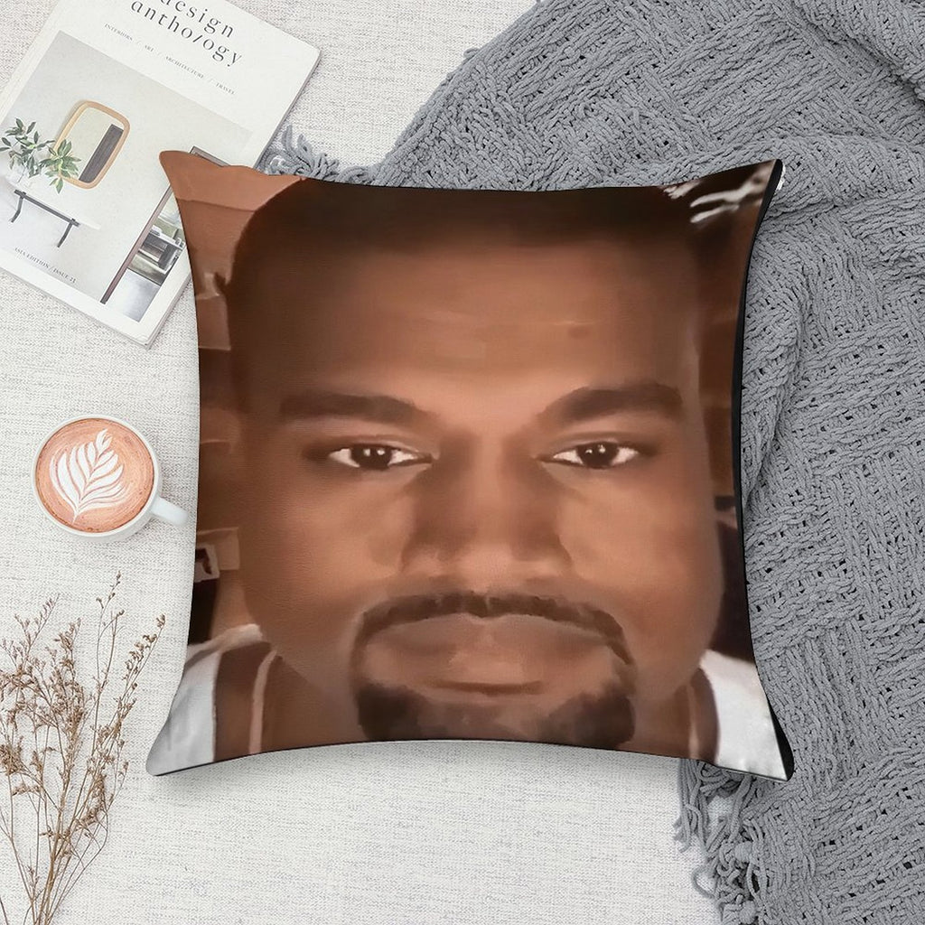 Kanye West Stretched Meme  TikTok Meme  Ye Soft Ultra-Soft Texture Throw Pillow