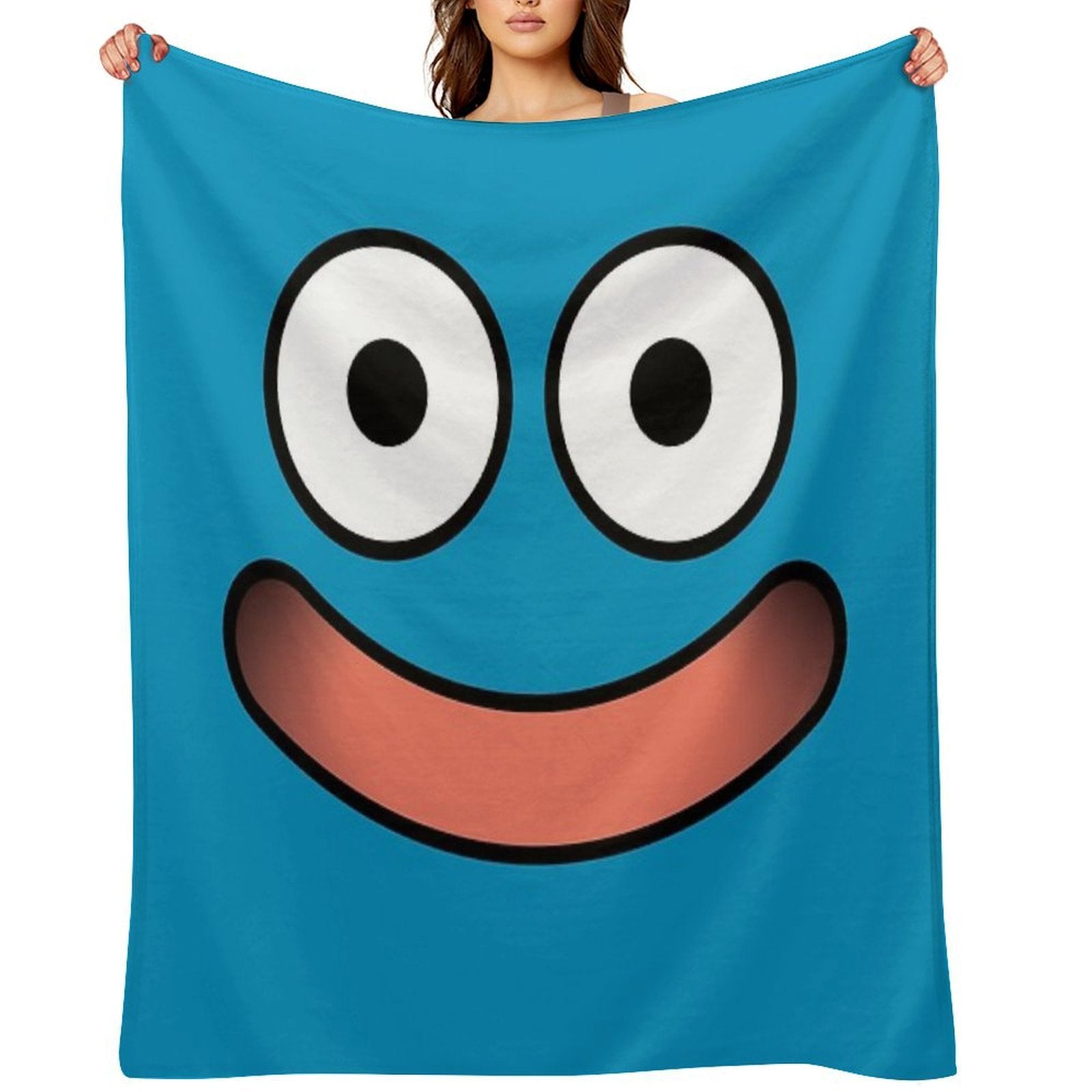 Dragon Quest Slime Face Machine-washable Throw Blanket