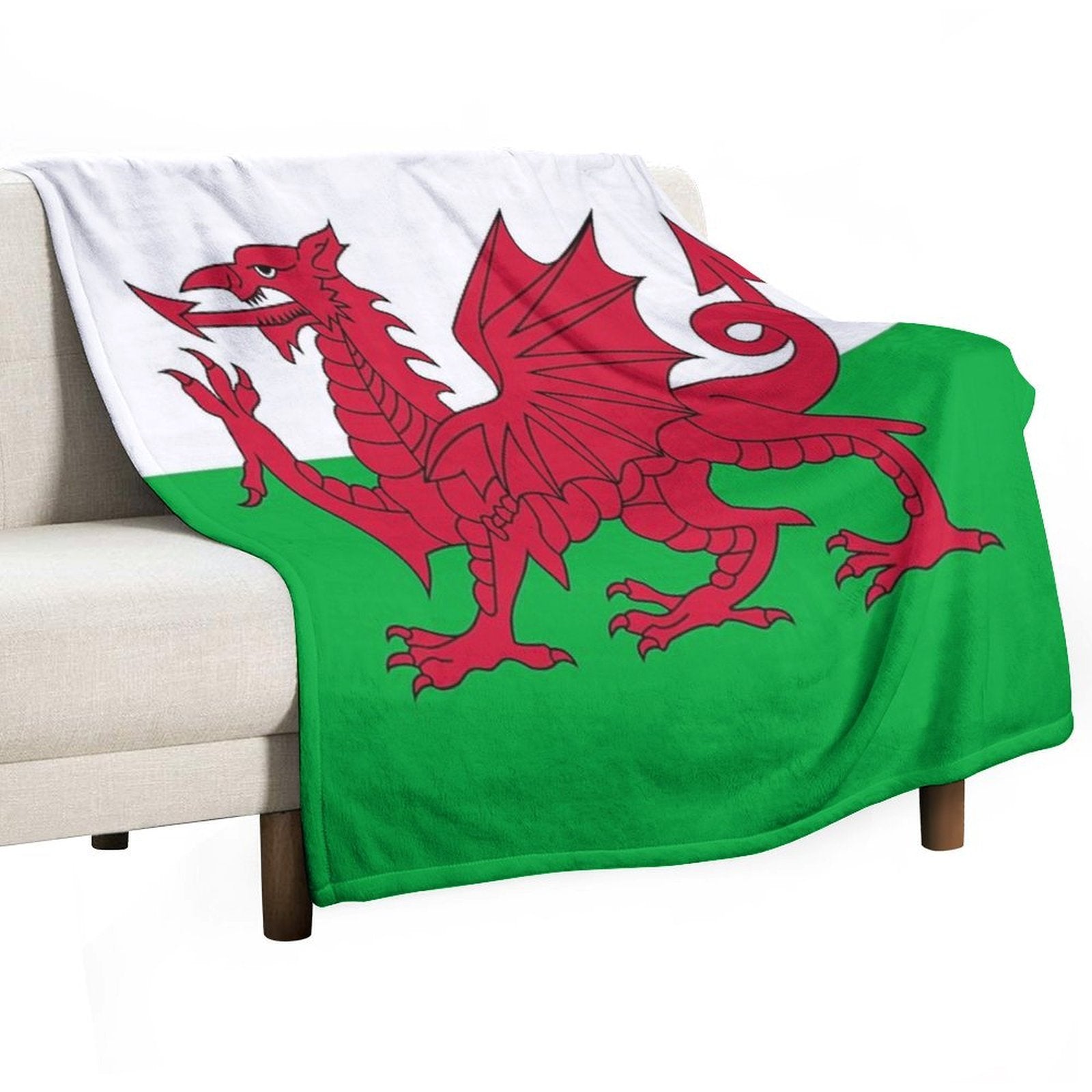 Welsh Flag of Wales Lightweight Throw Blanket