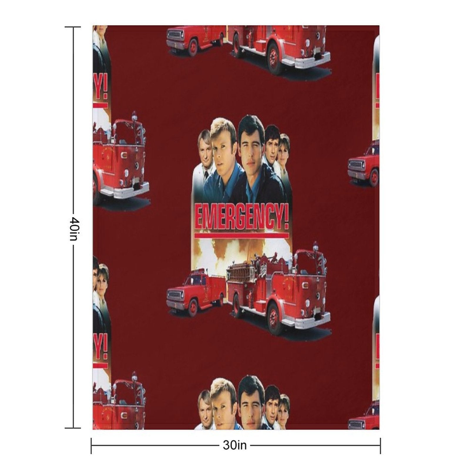Retro Vintage 70s Medical Drama EMERGENCY! Tribute Quick-dry Throw Blanket