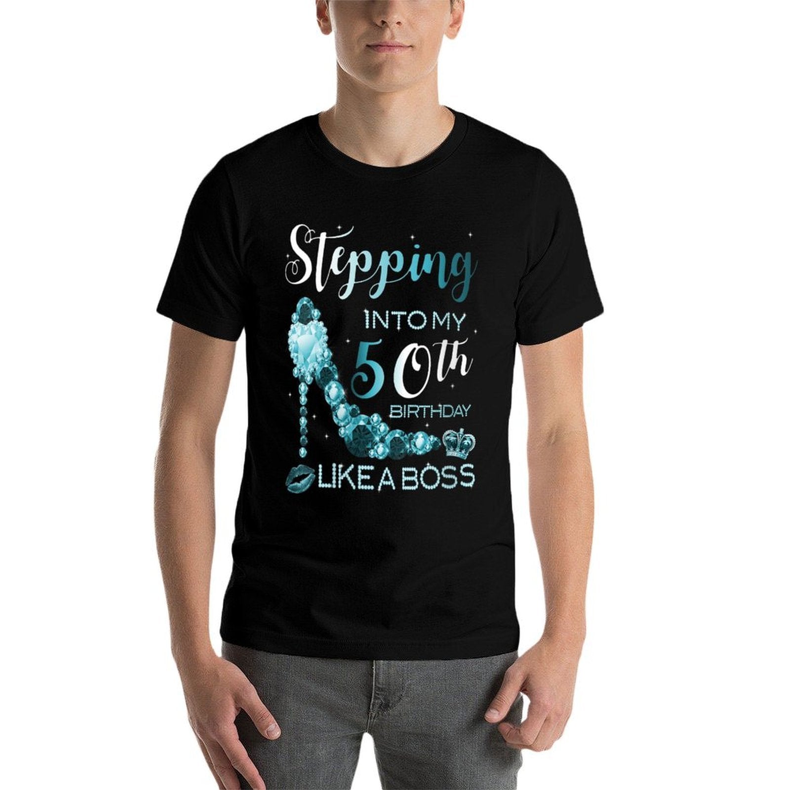 Womens 50th Birthday Women Zircon Birthstone December Gift  Rolled Sleeves T-Shirt