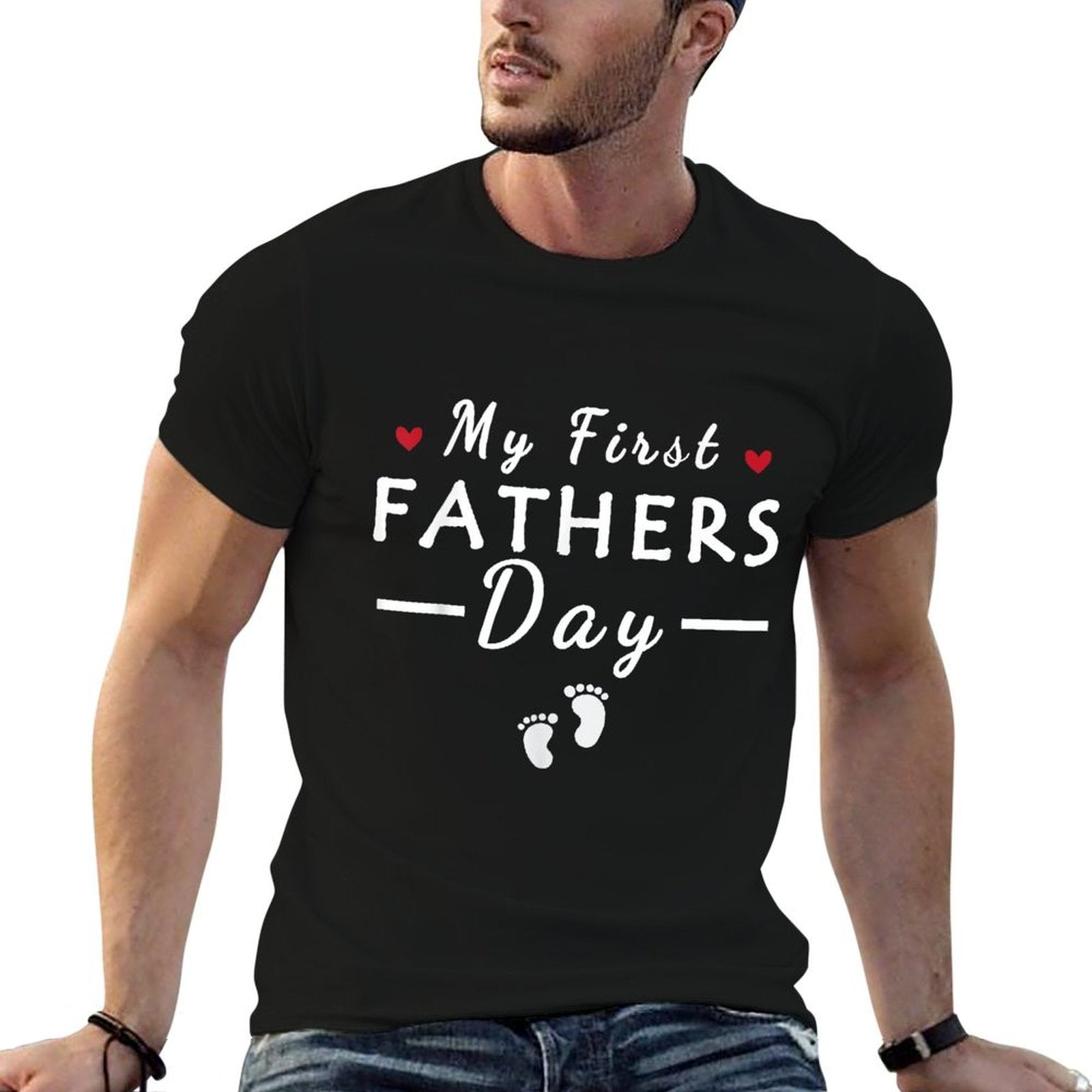 Dads Fathers Day My First Fathers Day New Dad  Breathable T-Shirt