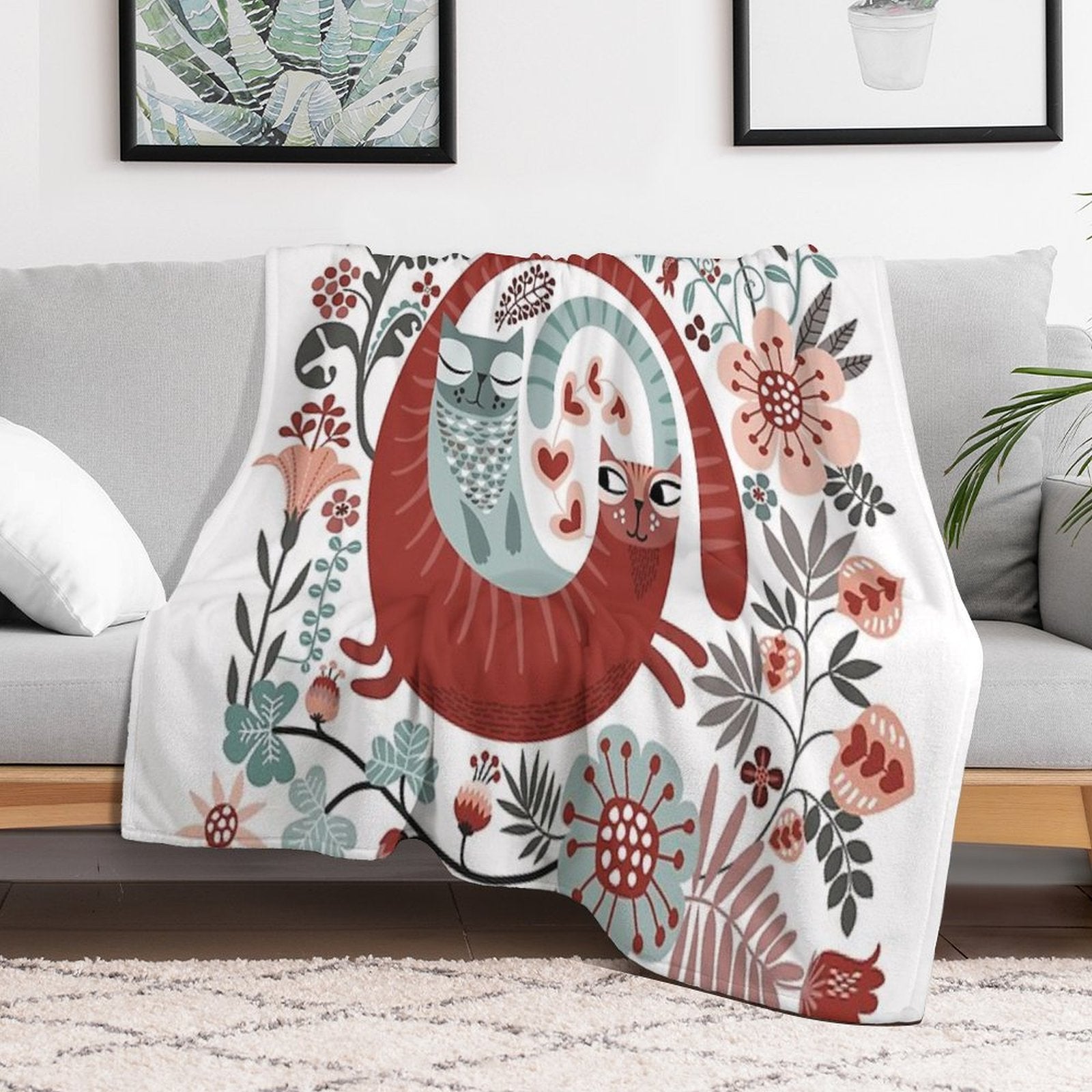 Love Cats Multi-functional Throw Blanket