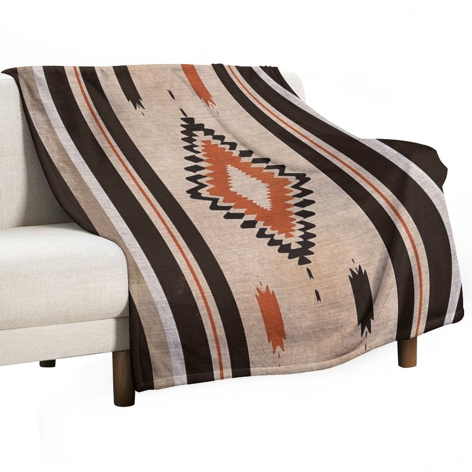 Boho Bohemian Illustration Art Texture Lightweight Throw Blanket