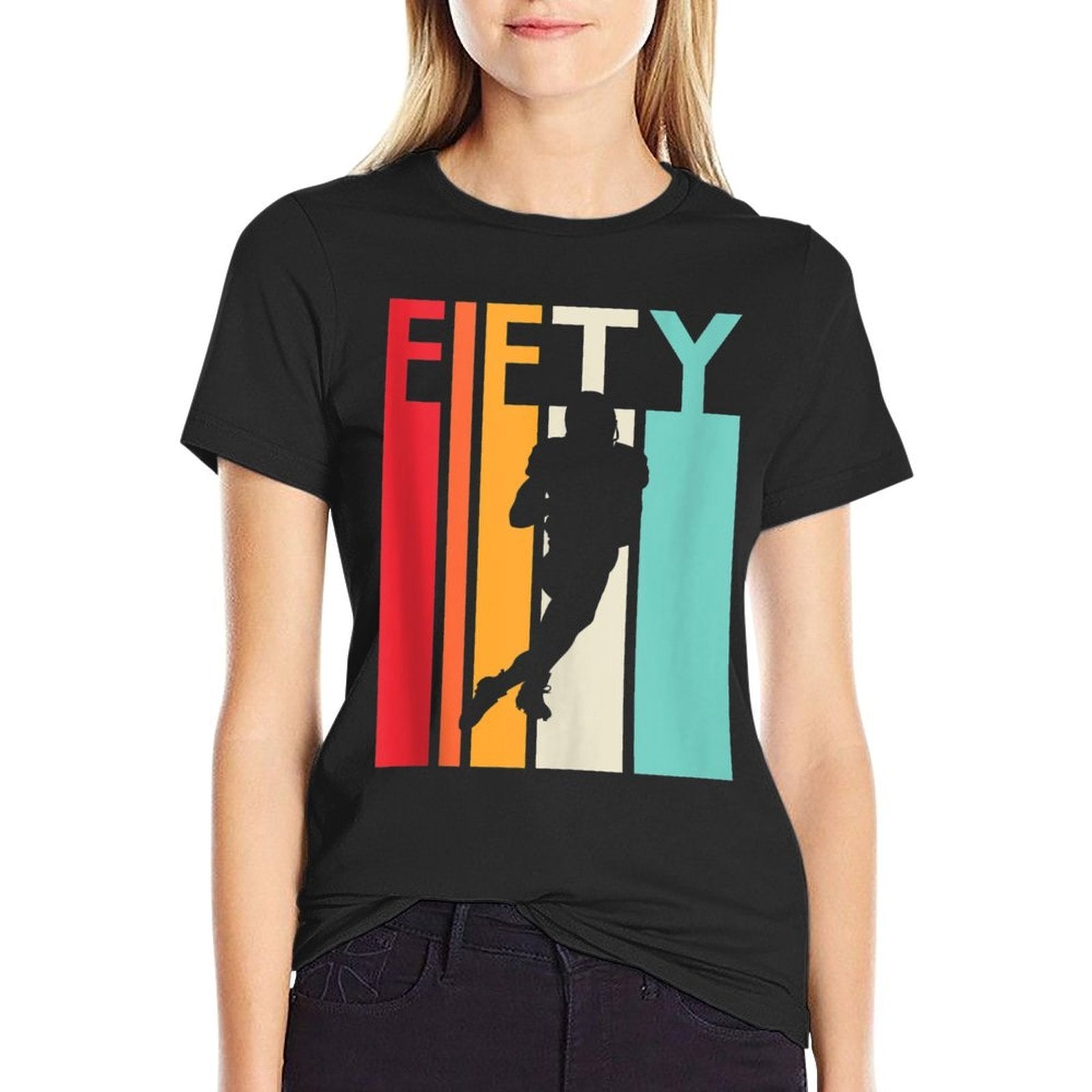 50th Birthday Gift Vintage Football for 50 Year Old  Stretchy T-Shirt