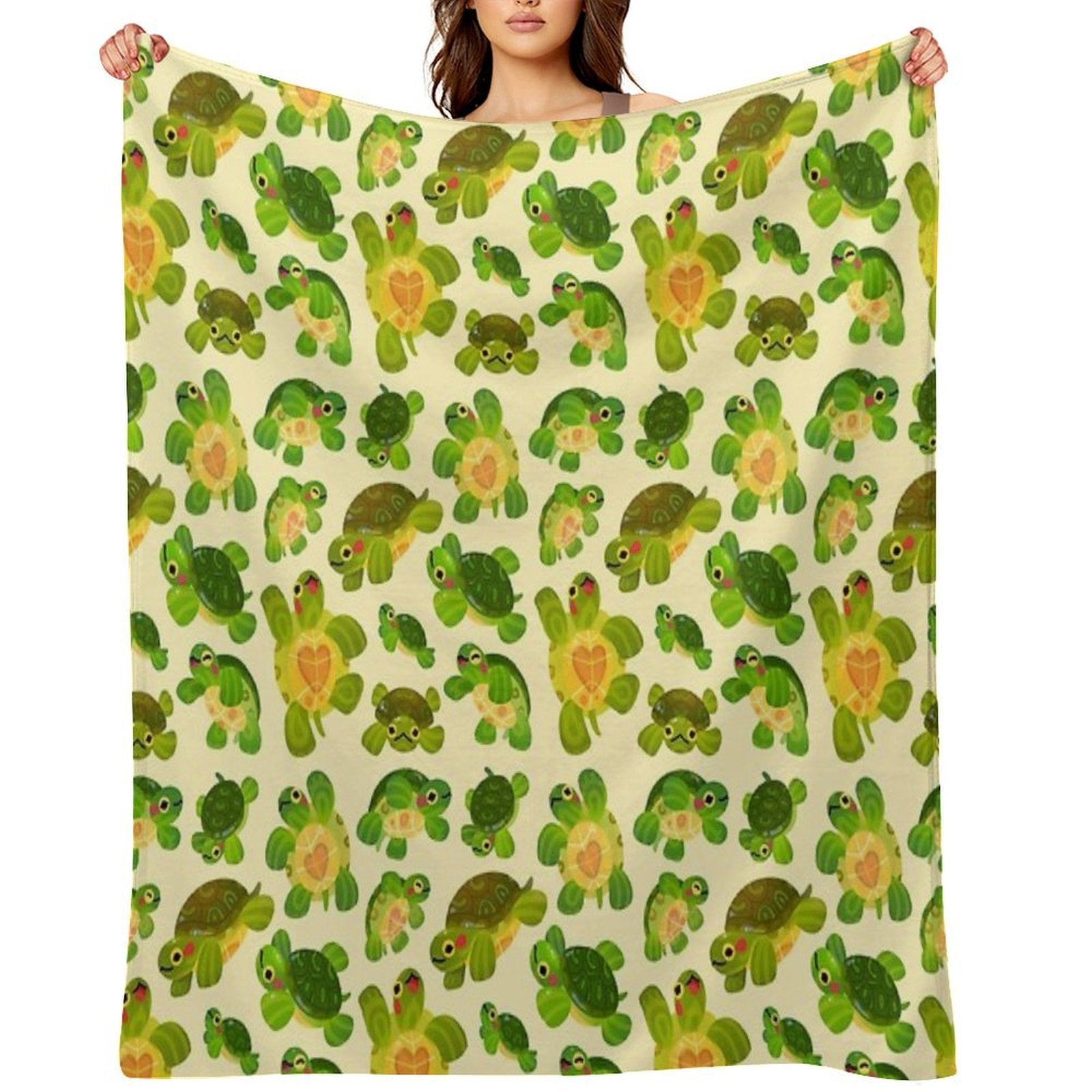 Red-eared Slider - Pastel Easy Care Throw Blanket