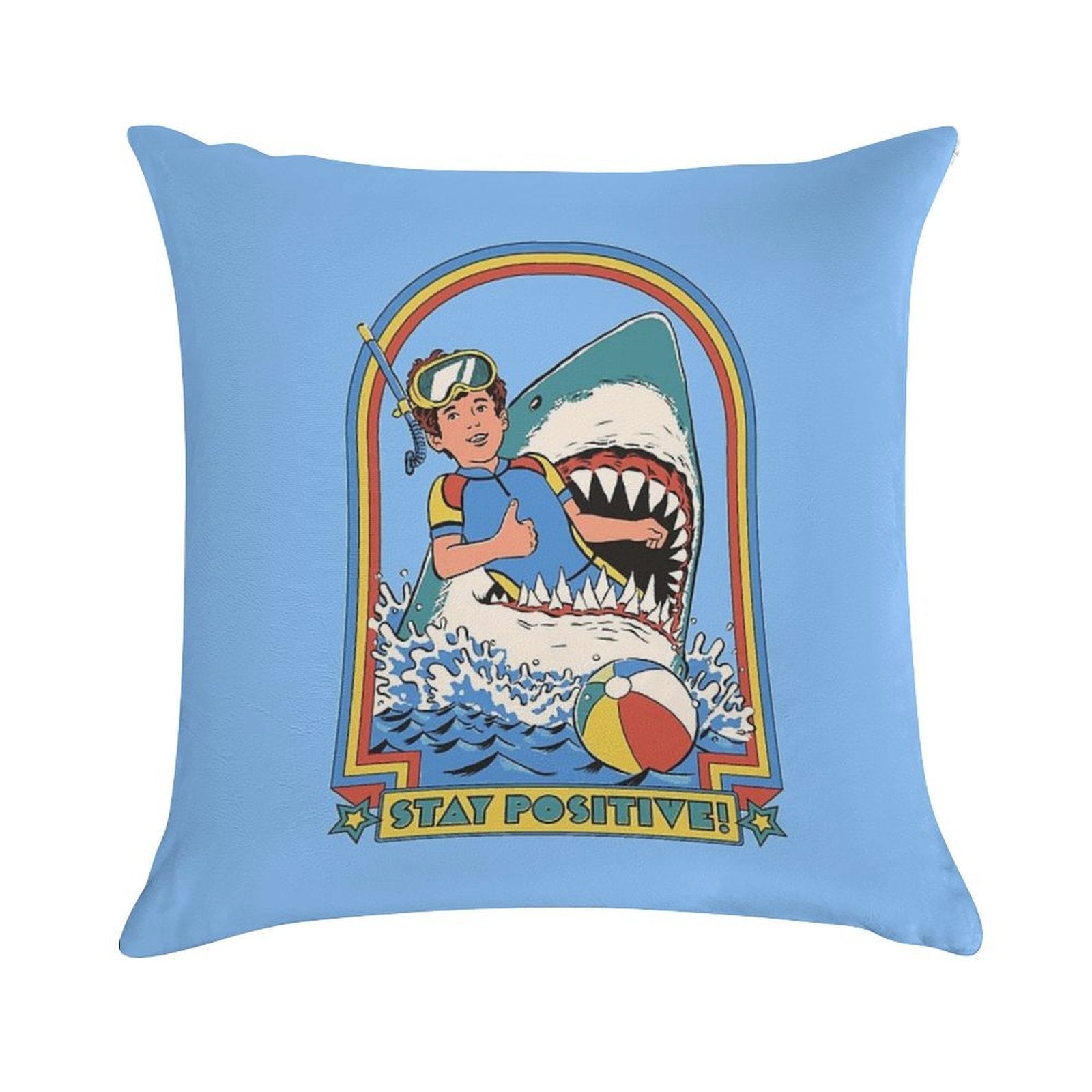 Stay Positive Soft Anti-Pilling Throw Pillow