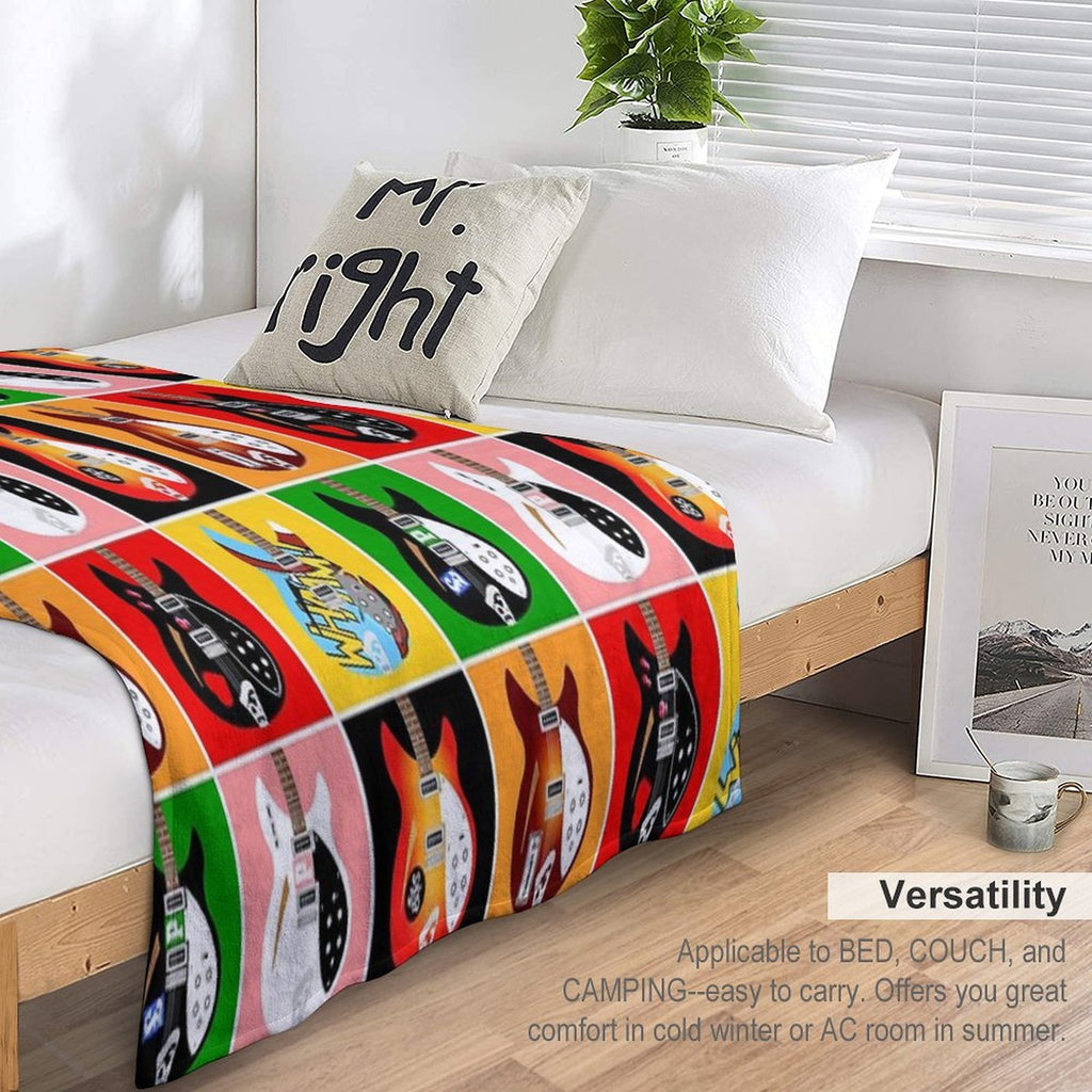 Paul Weller's Jam Rickenbacker Guitars Shrink-resistant Throw Blanket