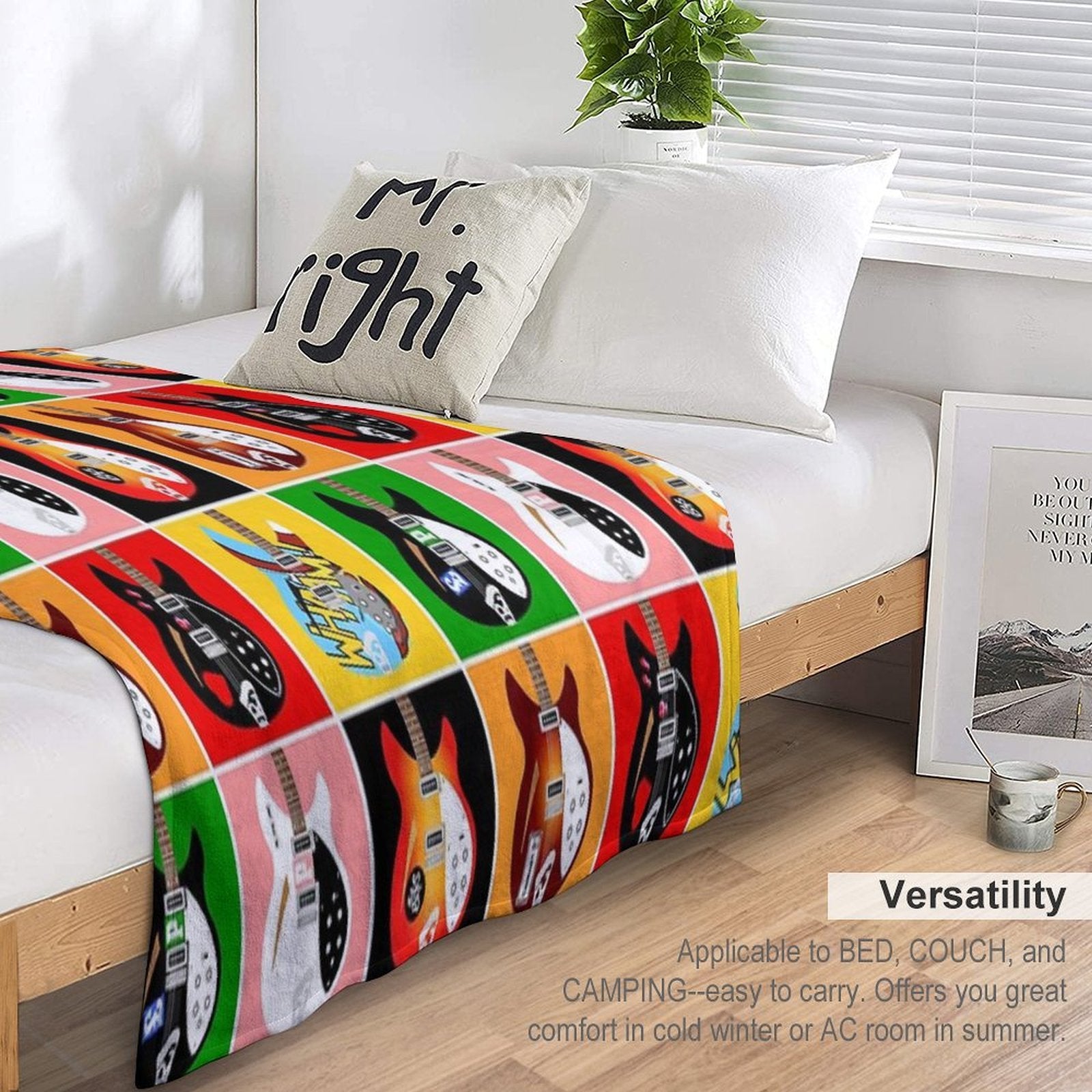 Paul Weller's Jam Rickenbacker Guitars Shrink-resistant Throw Blanket