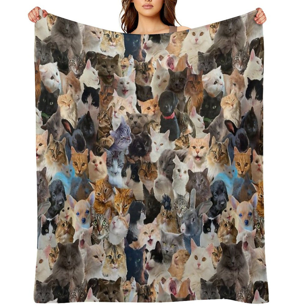 Maximalistic Animal Lover Pattern Premium Throw Blanket