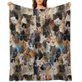 Maximalistic Animal Lover Pattern Premium Throw Blanket