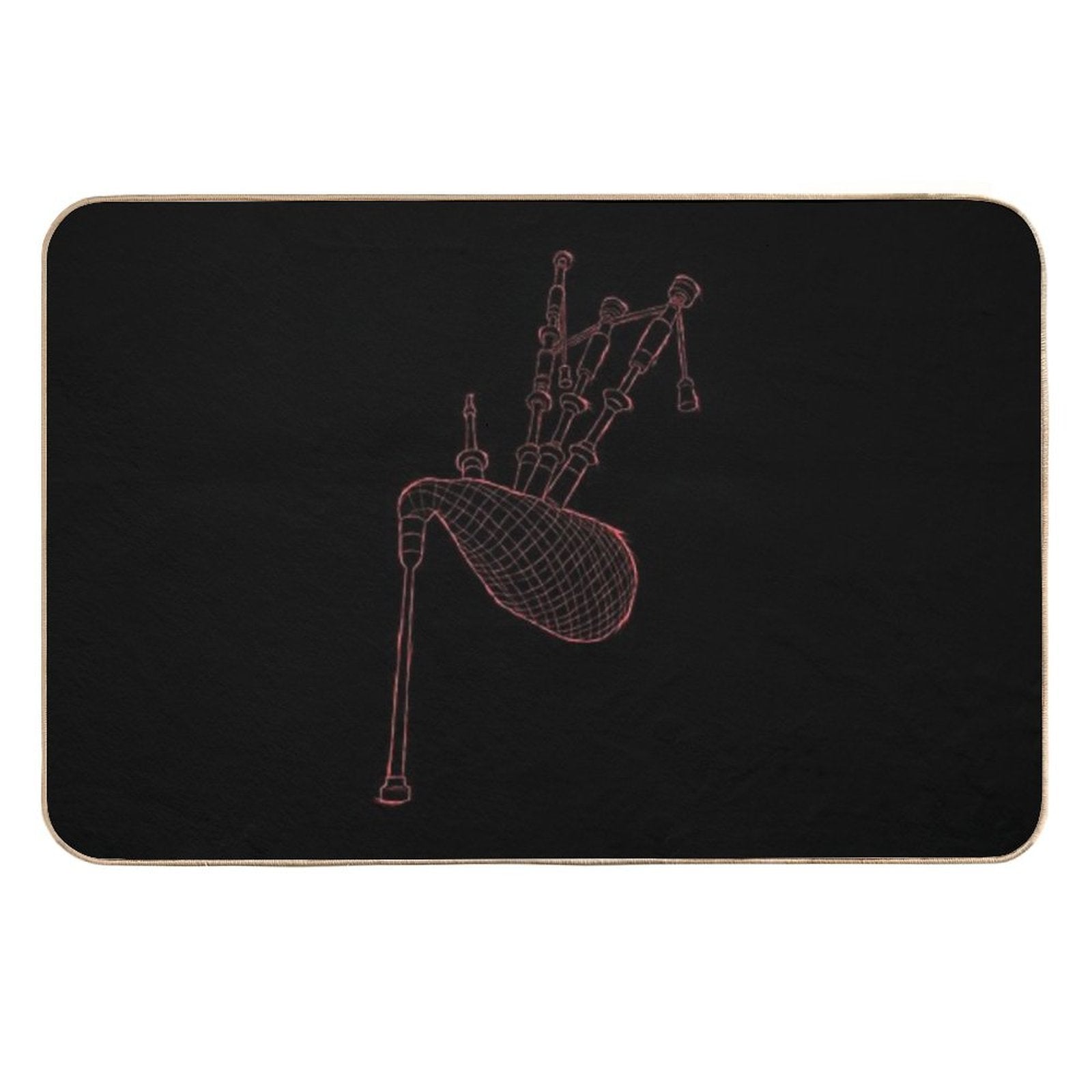 Bagpipes Scotland Musician Woodwind Gifts  Eco-Friendly Bath Mat