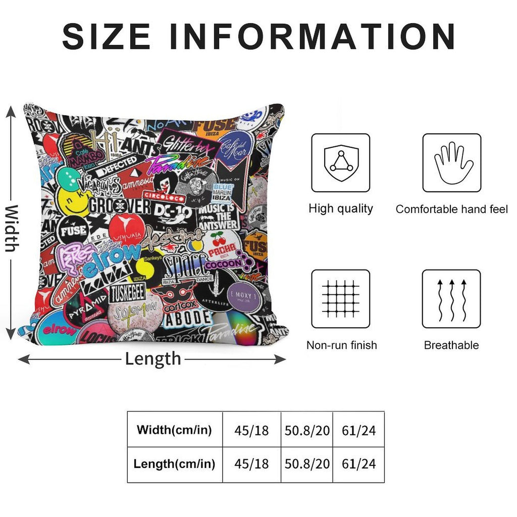 IBIZA CLUBS POSTER - 2022 EIVISSA Soft Multiple Sizes Throw Pillow