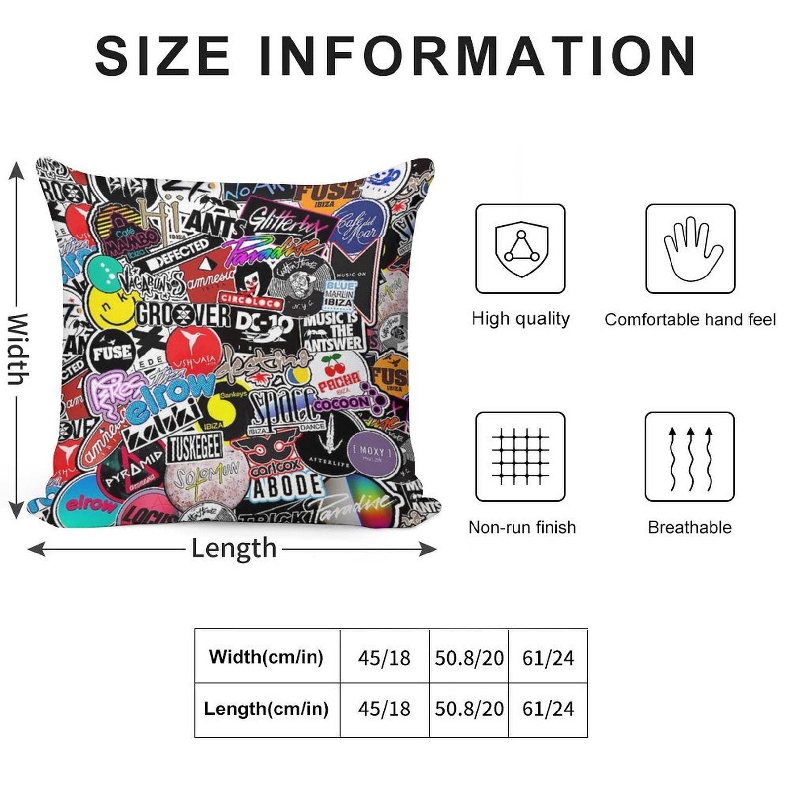 IBIZA CLUBS POSTER - 2022 EIVISSA Soft Multiple Sizes Throw Pillow