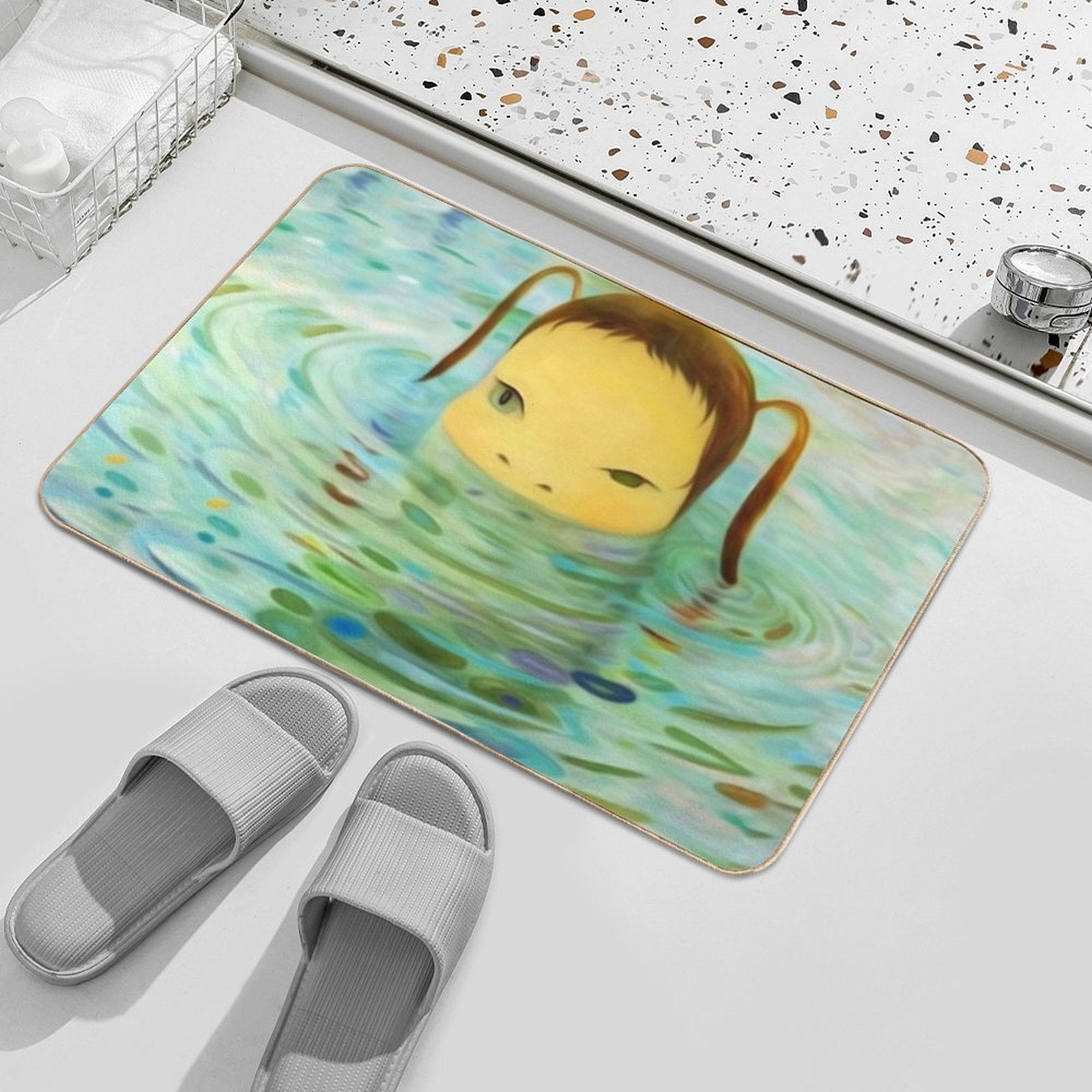 Yoshitomo Nara Pop Art  Absorbent Bath Mat