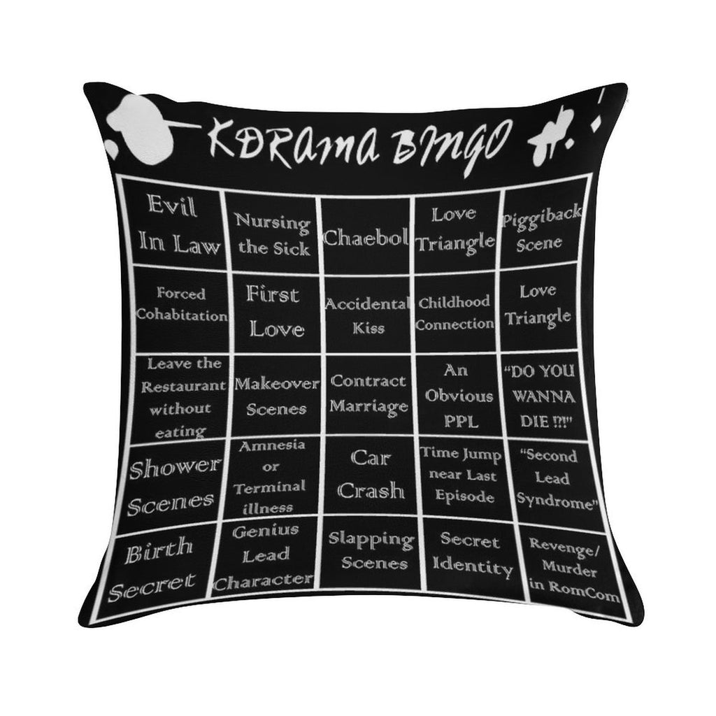 Korean Drama Bingo Soft Home Decor Throw Pillow