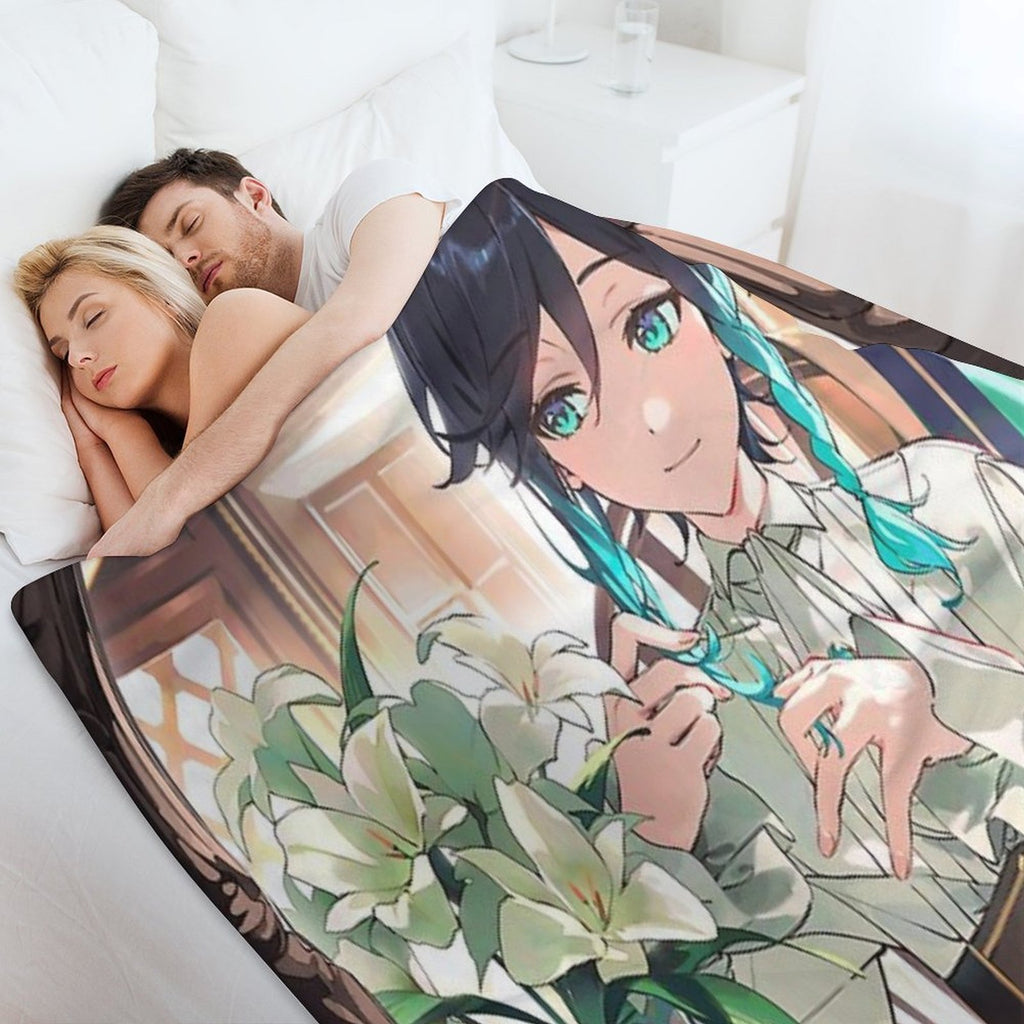 Genshin Impact - Venti Official Birthday Artwork 2024 Velvety-soft Throw Blanket