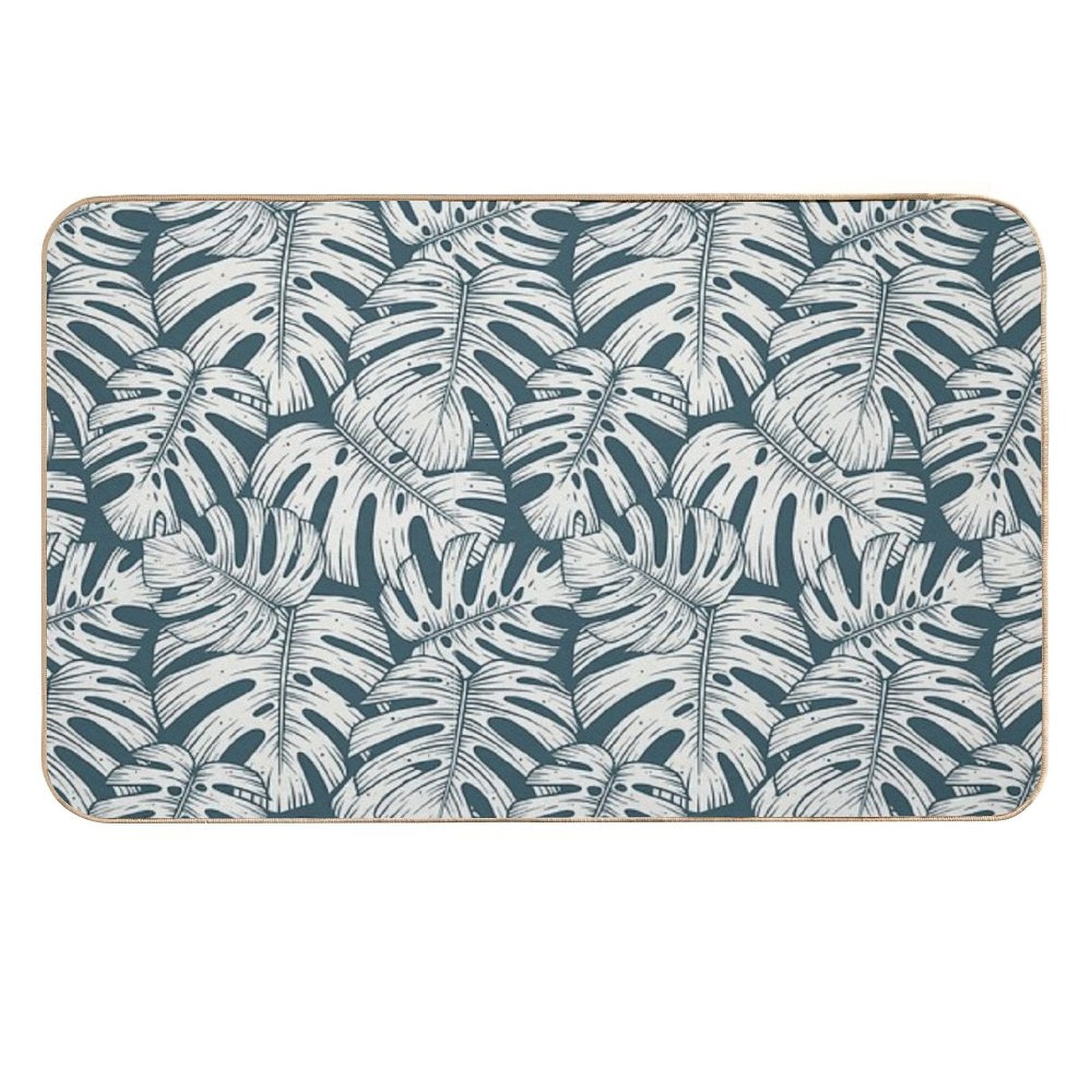 Monstera  Plants Pattern  Paradise Nature  Tropical Vibes  Jungle Pattern  Multi-Purpose Bath Mat