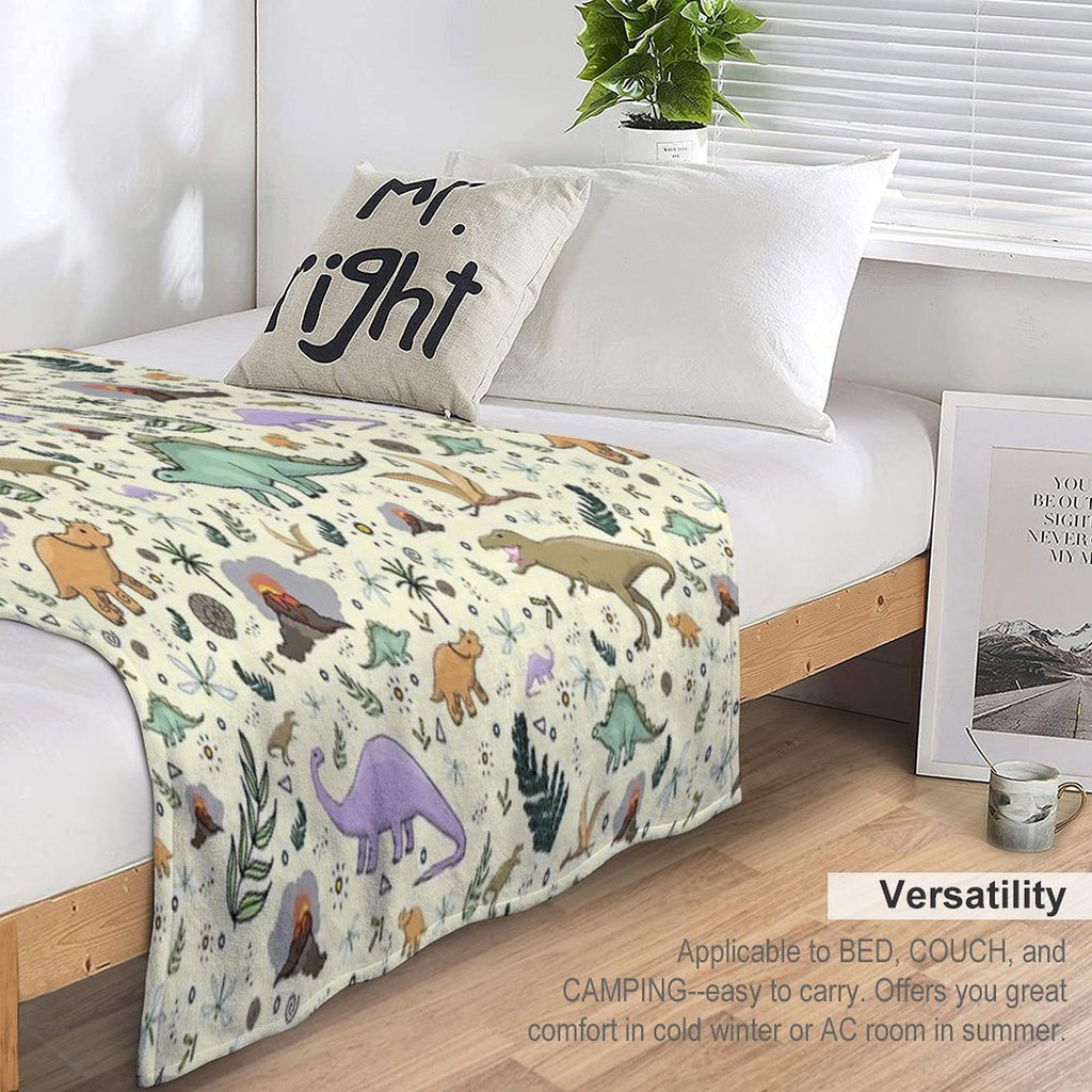 Dinosaurs! Eco-conscious Throw Blanket