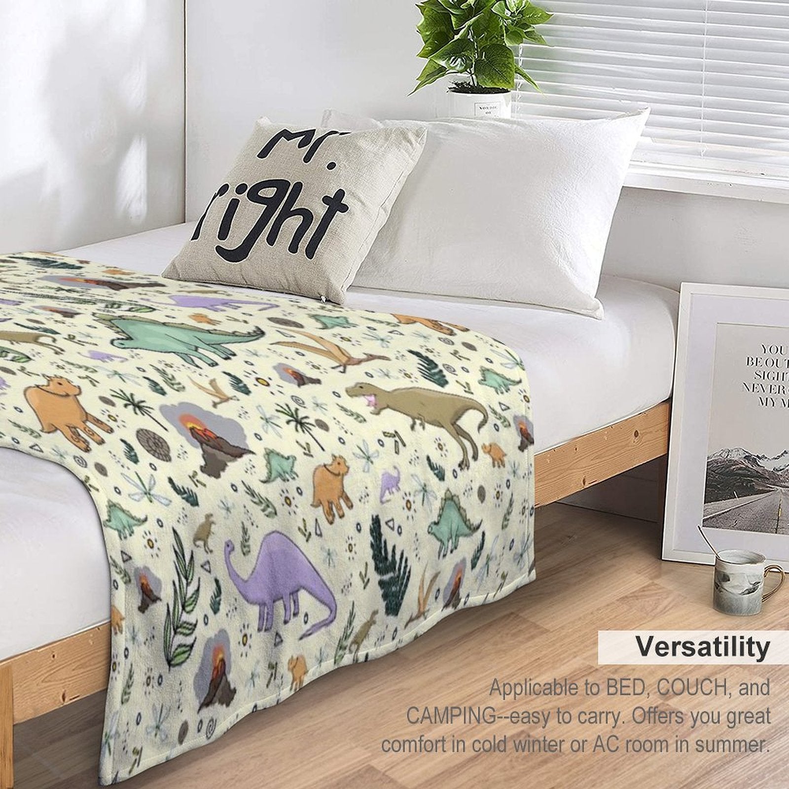 Dinosaurs! Eco-conscious Throw Blanket