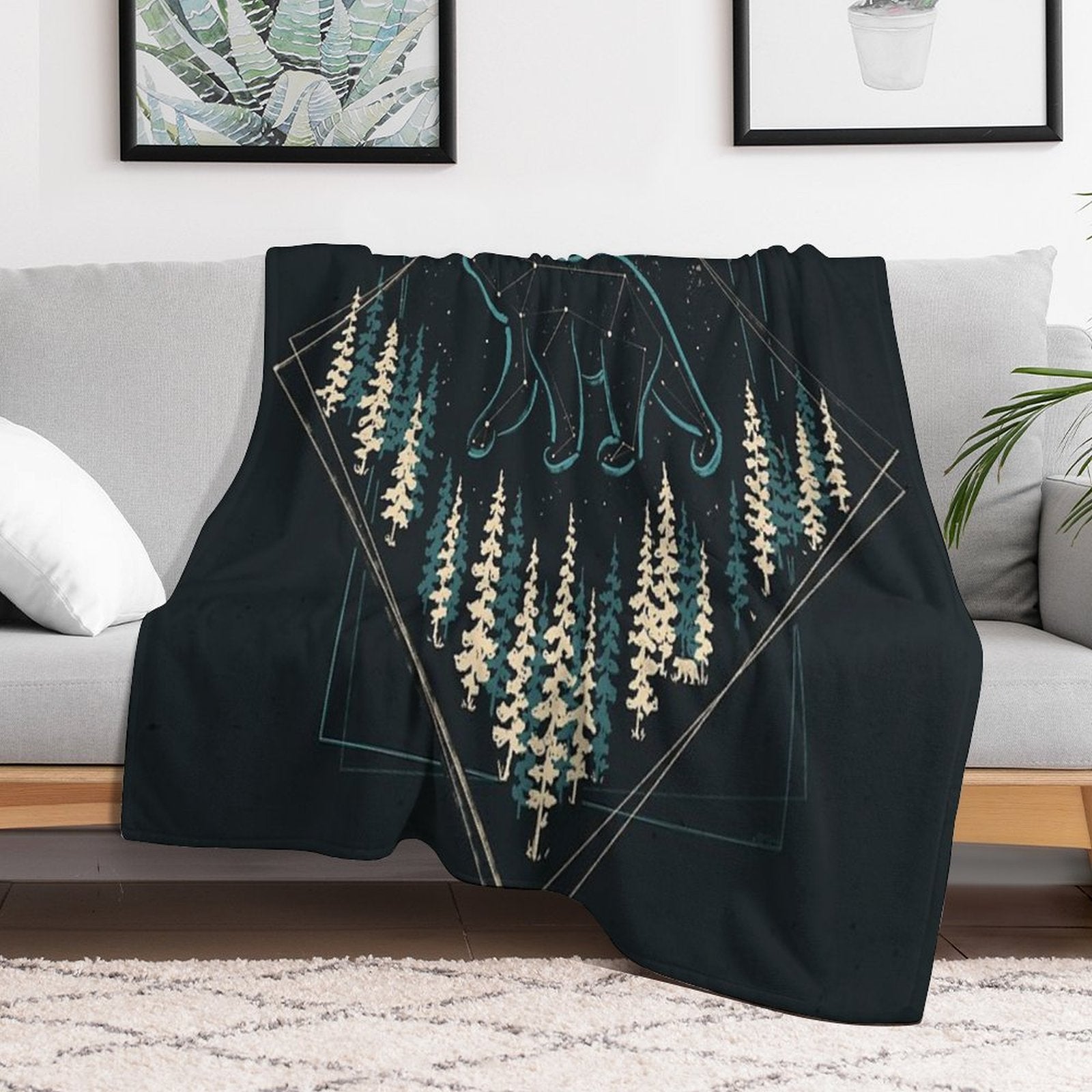 The Heaven's Wild Bear Gift-ready Throw Blanket