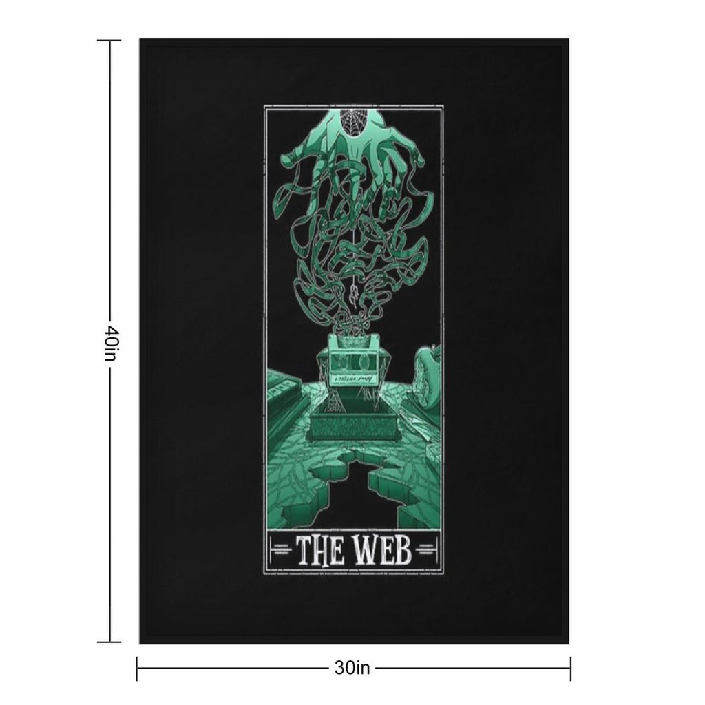 The Web Tarotesque - (Dark) Gift-ready Throw Blanket