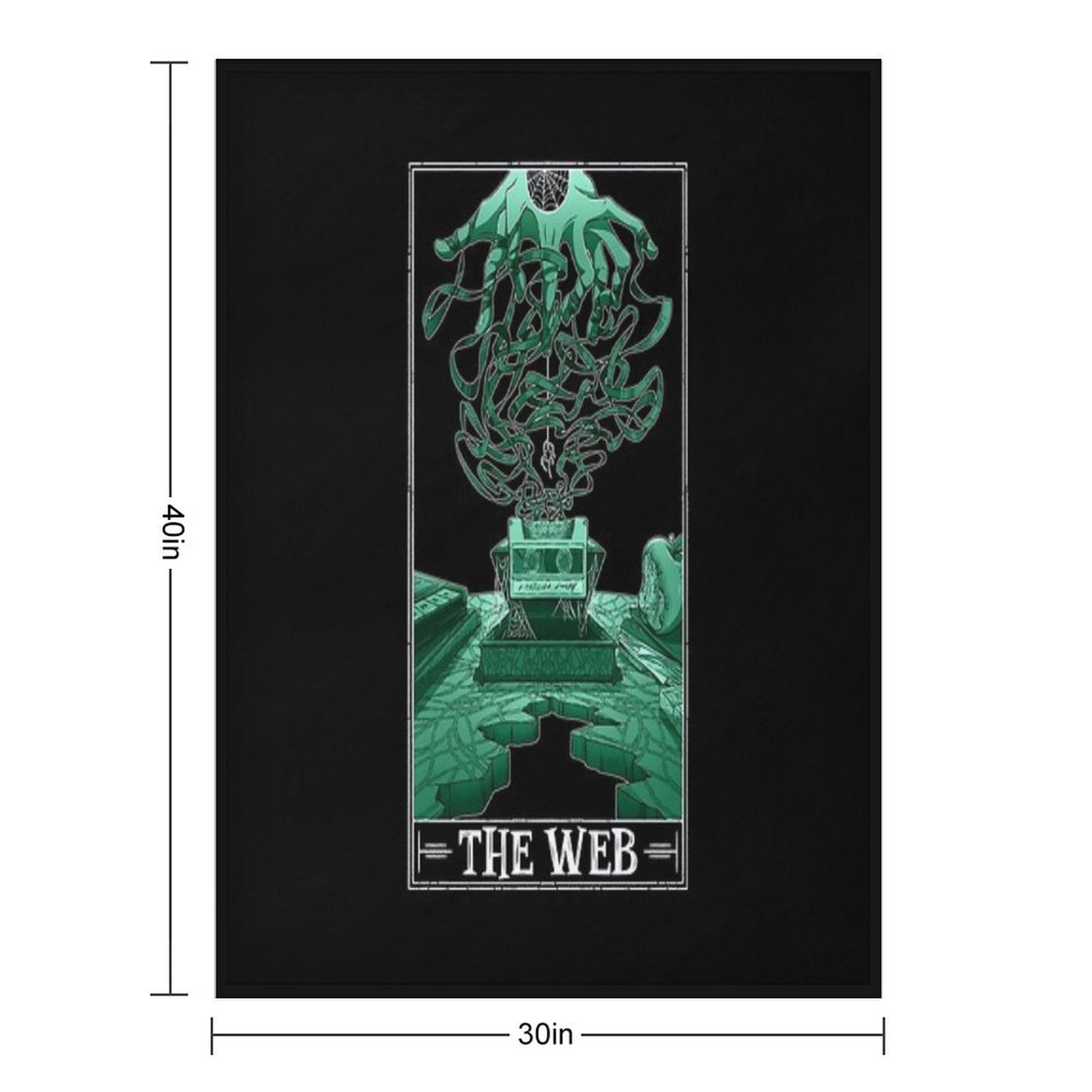 The Web Tarotesque - (Dark) Gift-ready Throw Blanket