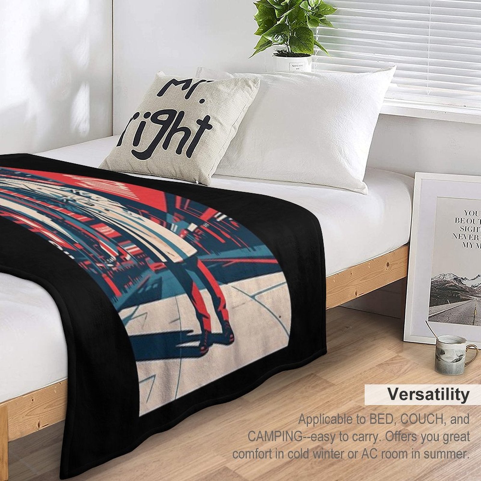 Bold Stranger in Times Square – Hope Style Urban Art Premium Throw Blanket