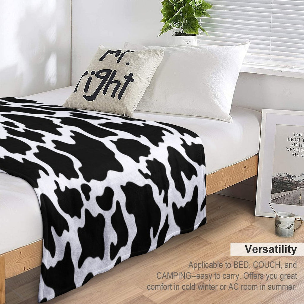 Cow Skin Pattern Easy Care Throw Blanket