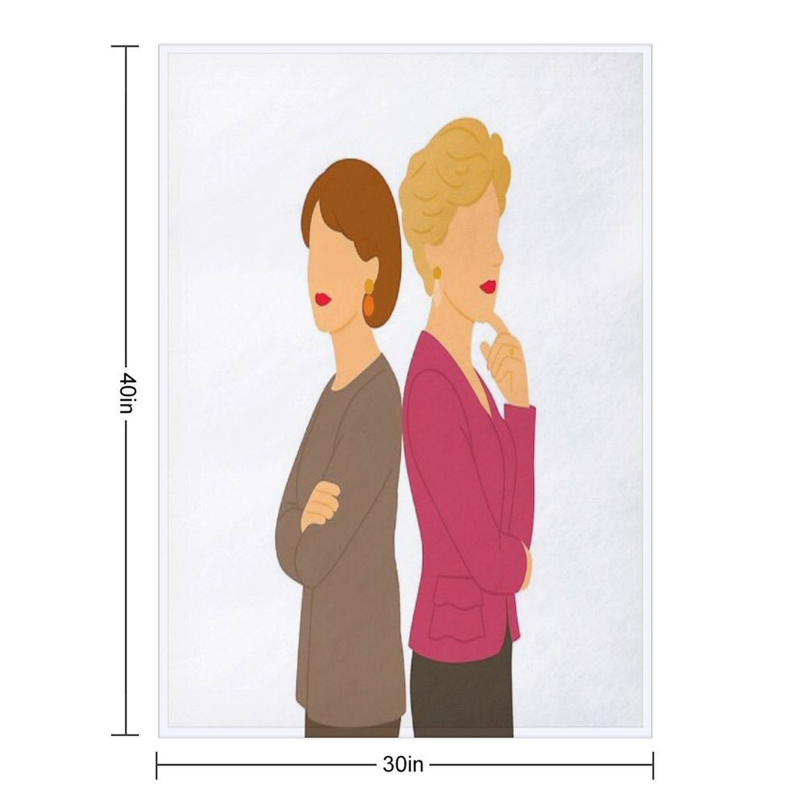 Catherine & Liliane All-season Throw Blanket