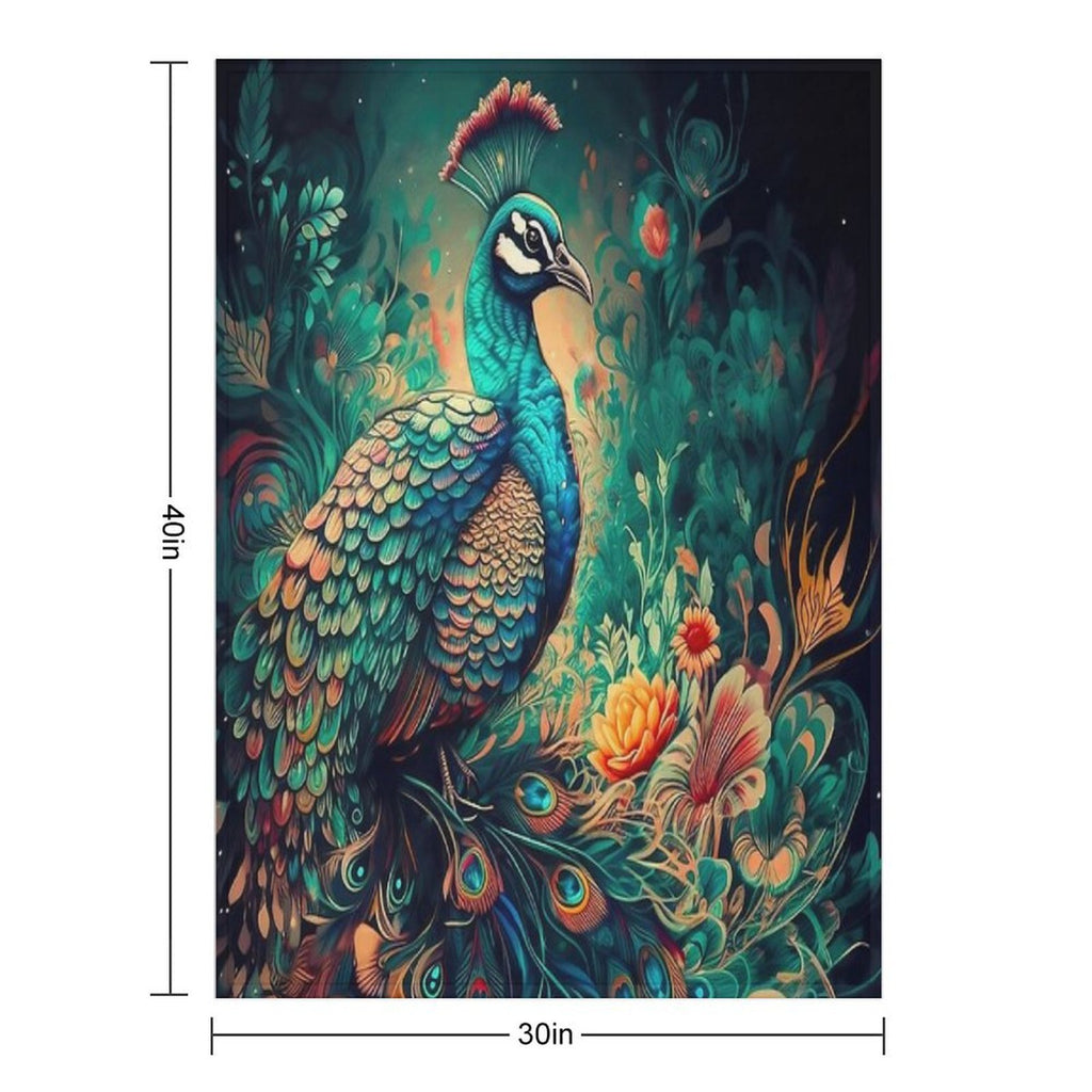 Peacock Premium Throw Blanket