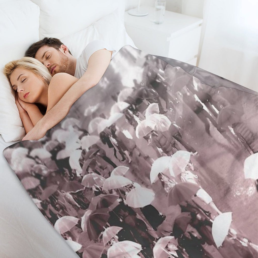 Rainy Day in Shibuya Multi-functional Throw Blanket