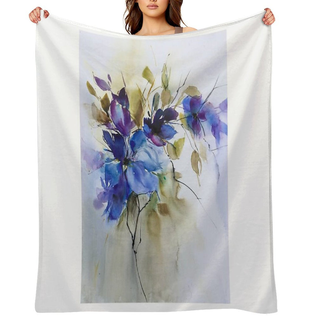 Beauty in Blue Eco-conscious Throw Blanket