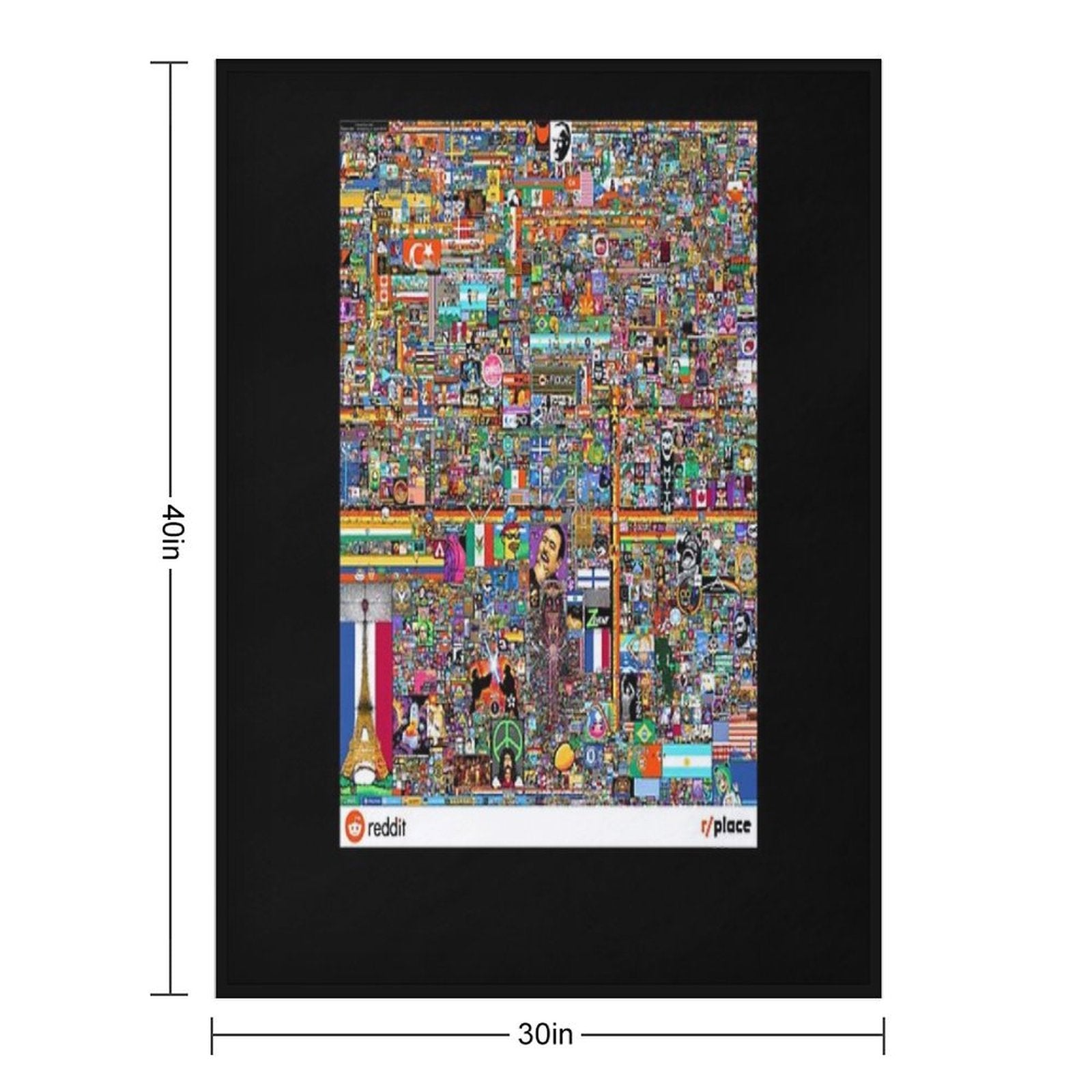 Rplace Reddit Digital Art - 2022 Classic Lightweight Throw Blanket