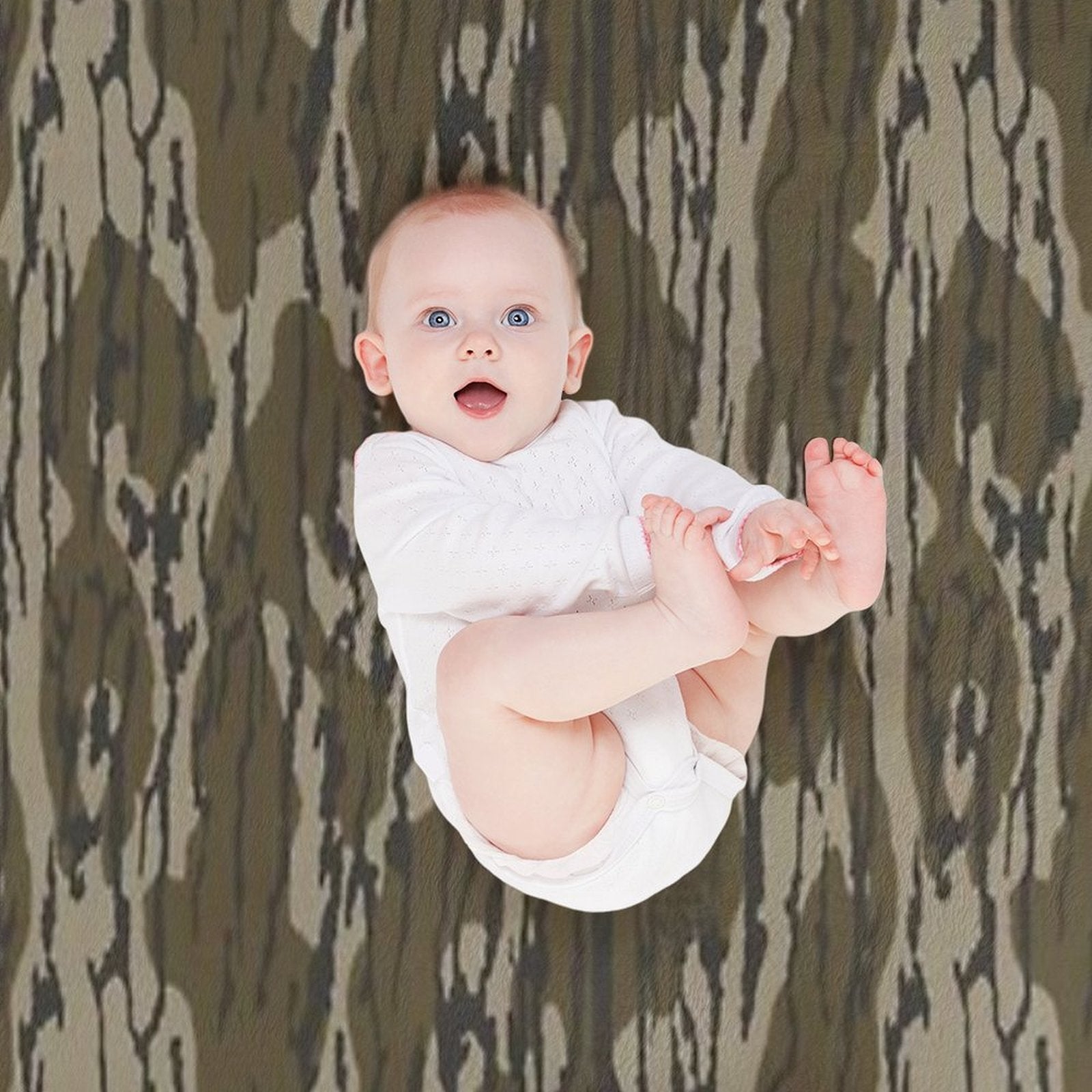 Everything Bottom Lands Camo Durable Throw Blanket
