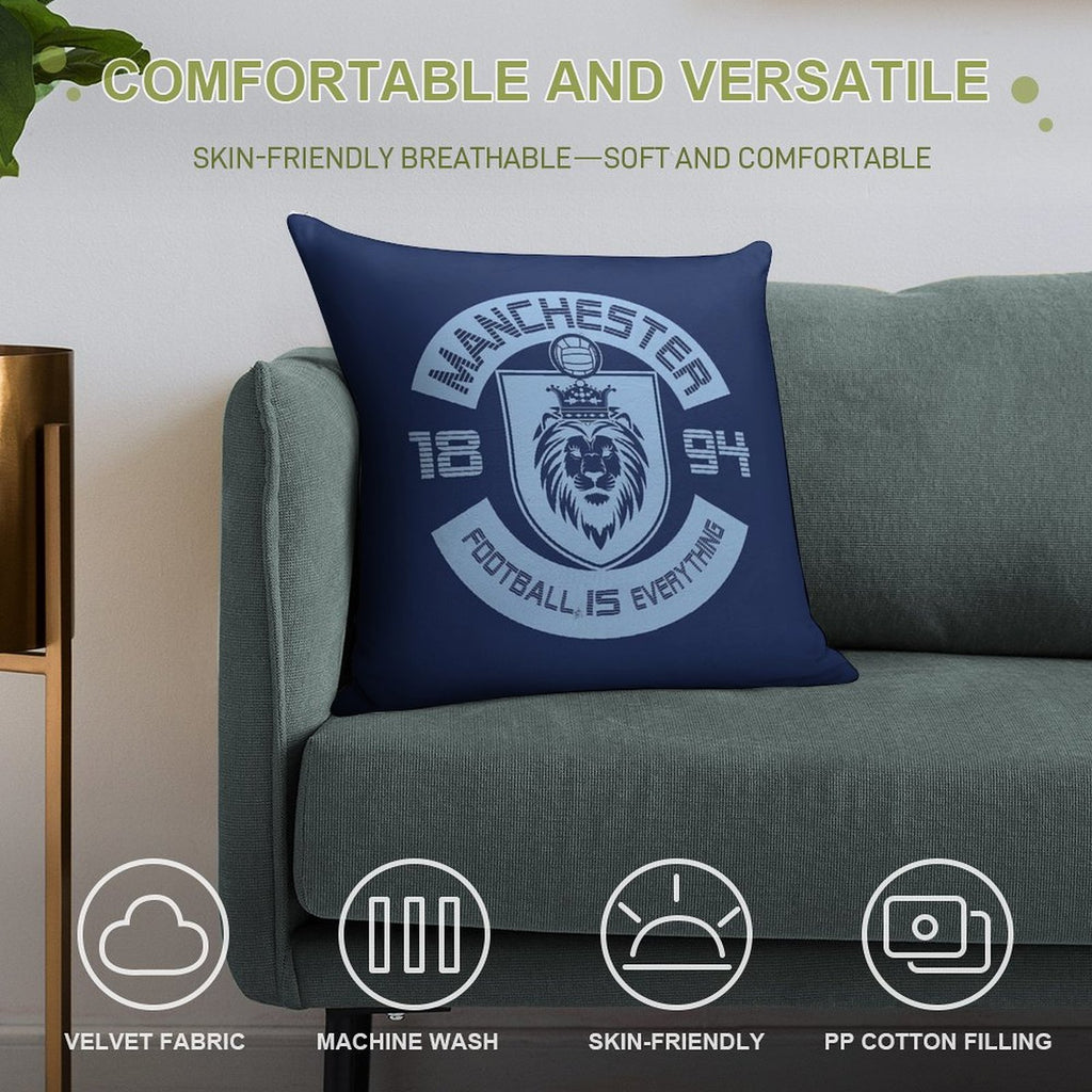 Football Is Everything - City of Manchester Squad Retro Soft Gift Ready Throw Pillow