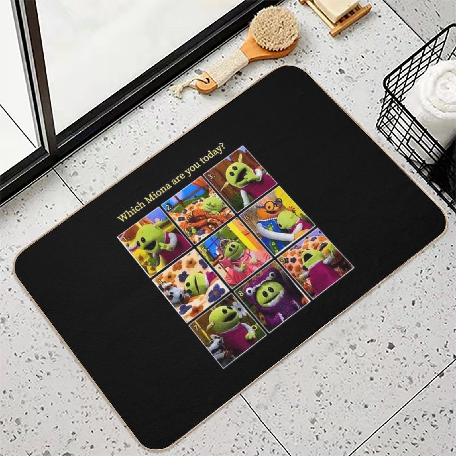 Which Mona Are You Today Nanalan  Anti-Trip Bath Mat