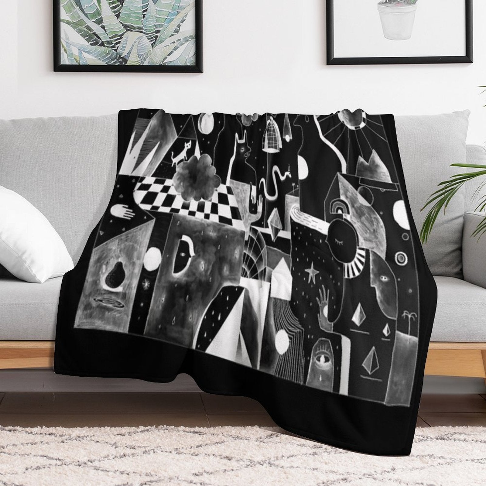 DON'T TOUCH ME Shrink-resistant Throw Blanket