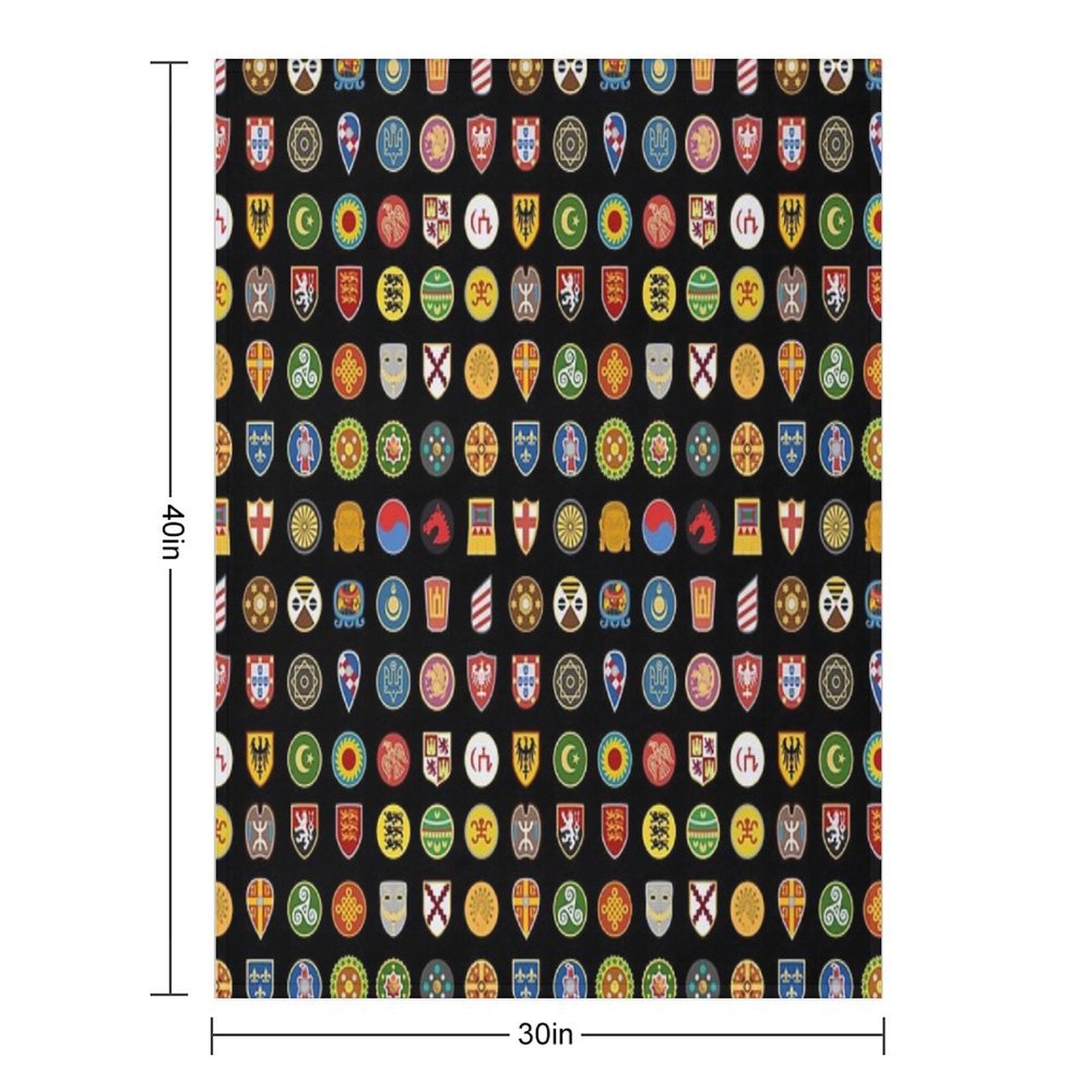 Civilizations Emblems Shrink-resistant Throw Blanket