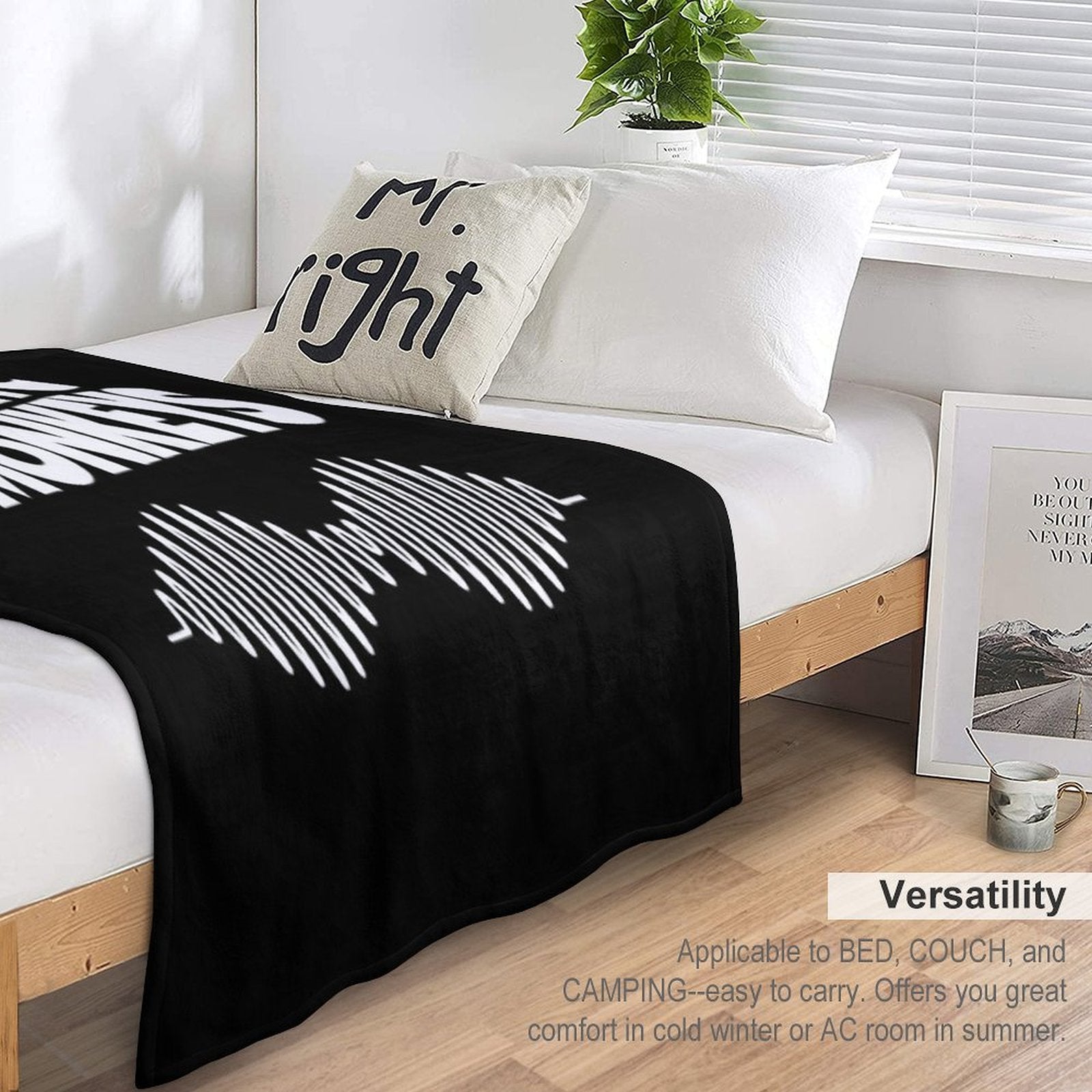 The White Waves of Monkey Easy Care Throw Blanket