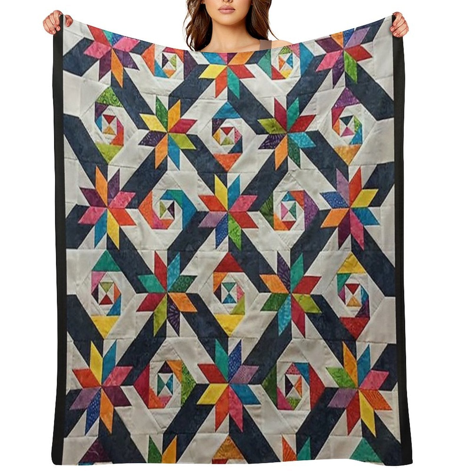 Quilt,patchwork Quilt,quilt Pattern,pennsylvannia Dutch Quilt,lancaster Pa,star Quilt,farmhouse Style Premium Throw Blanket