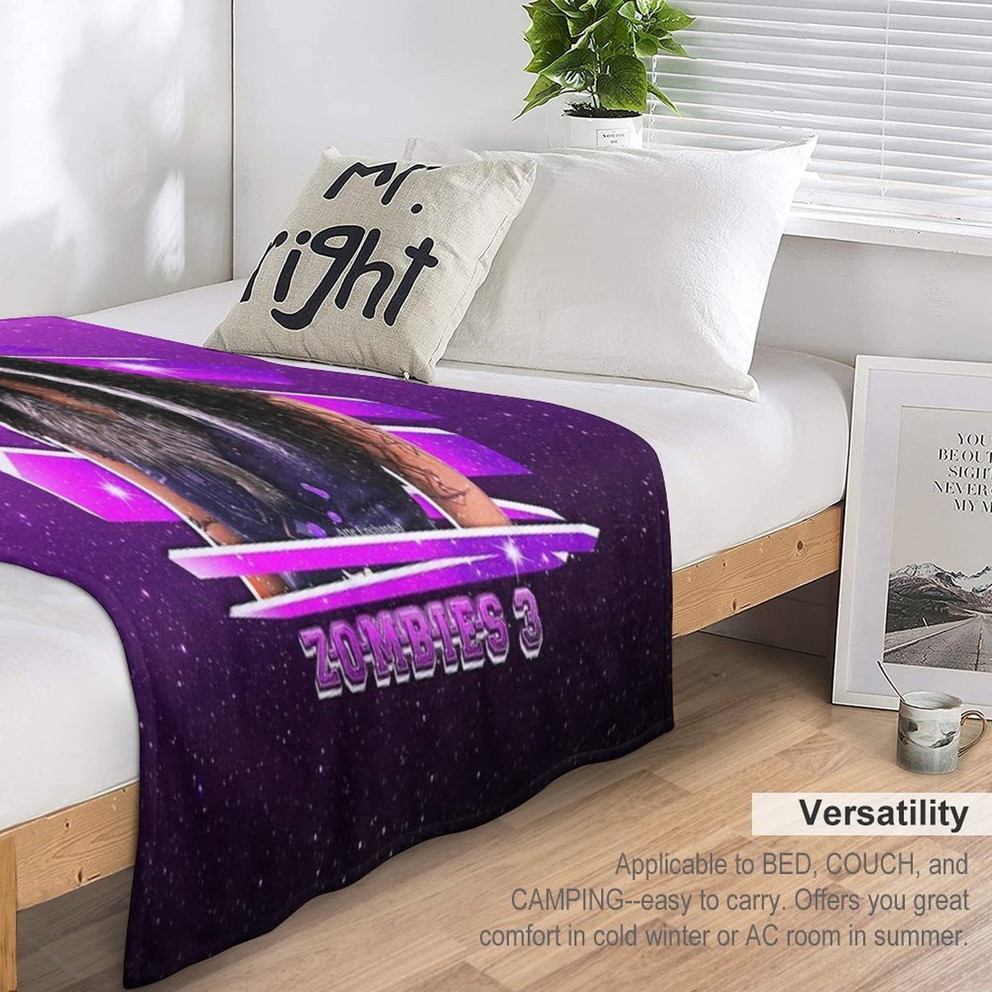 Zombies 3 - Willa Super Purple Power Chandler Multi-functional Throw Blanket